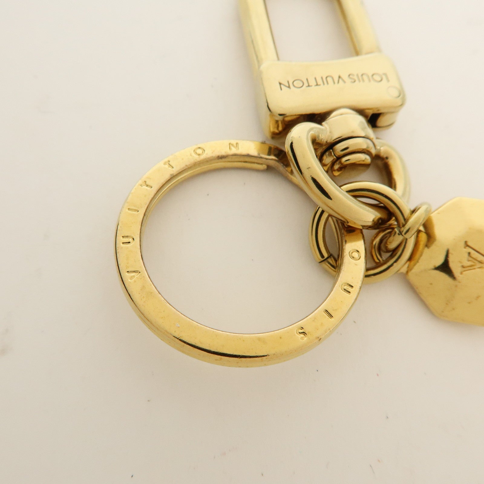 Louis Vuitton Porte Cles LV Facettes Bag Charm Key Chain Gold M65216