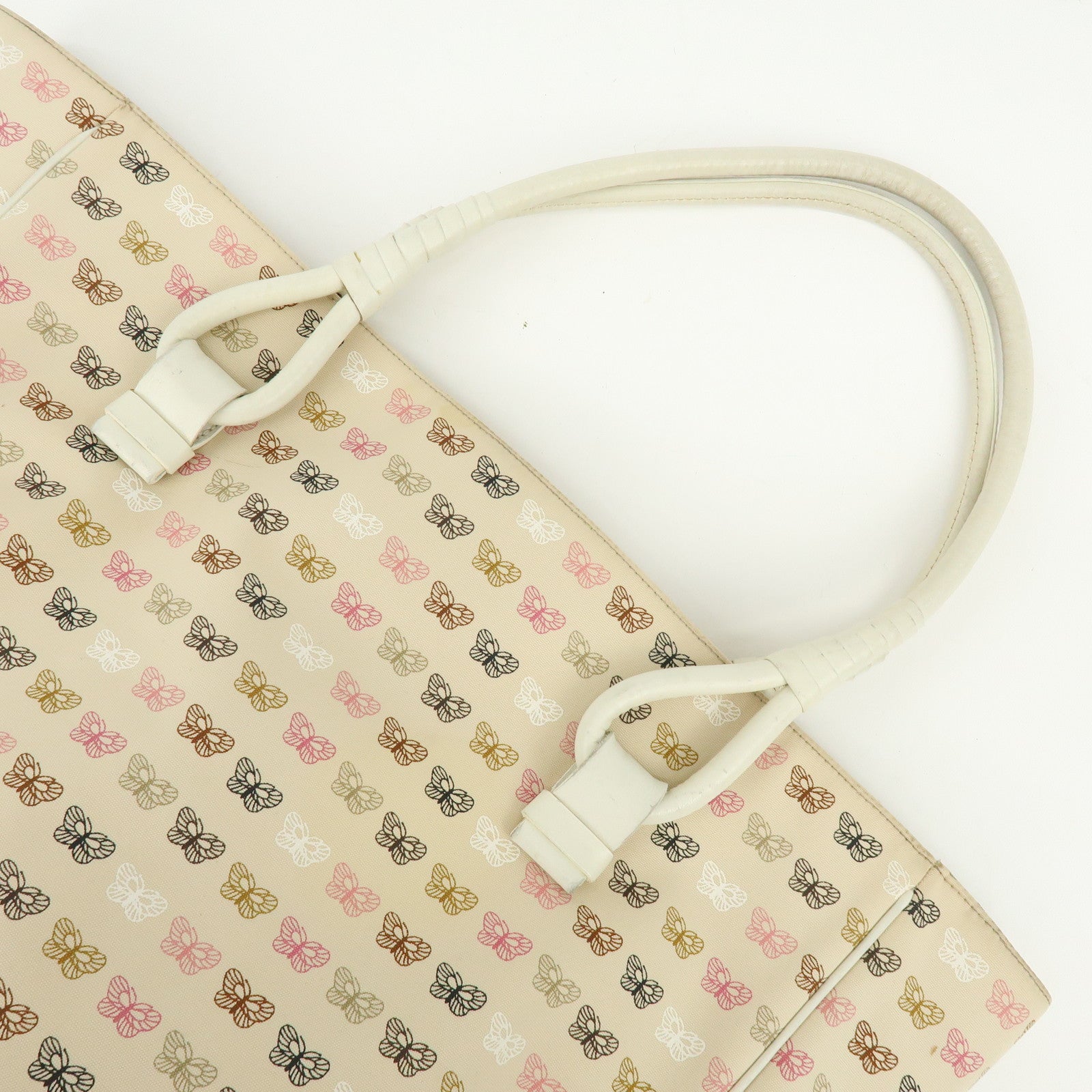 BOTTEGA VENETA Canvas Leather Shoulder Bag Tote Bag Light Pink