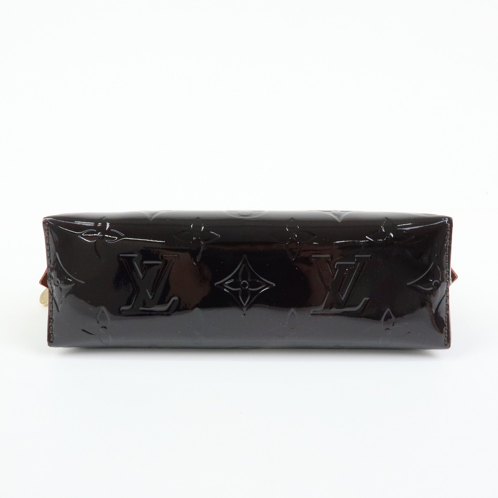 Louis Vuitton Monogram Vernis Pochette Cosmetic Pouch Amarante M91495
