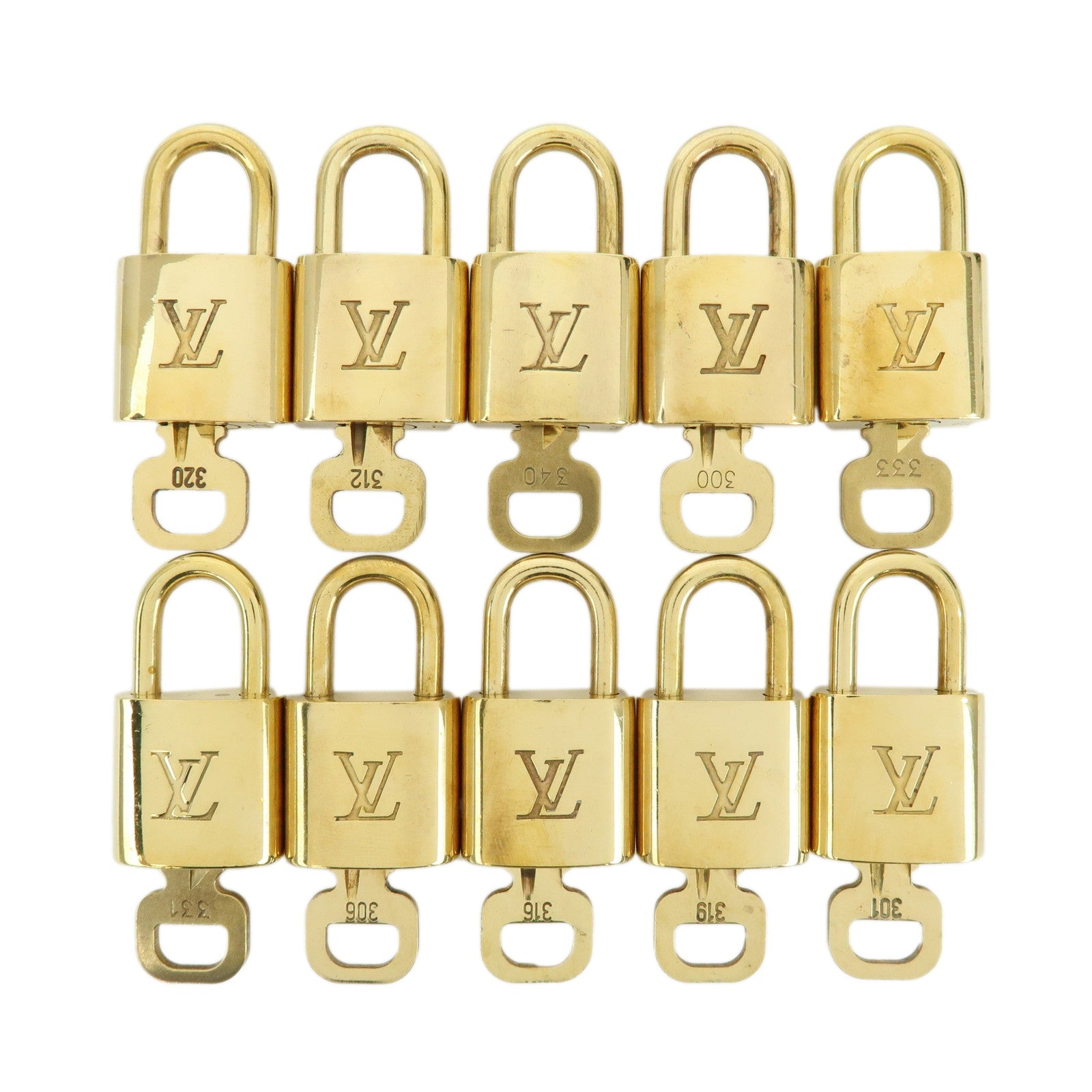Louis Vuitton Set of 10 Lock & Key Cadena Key Lock