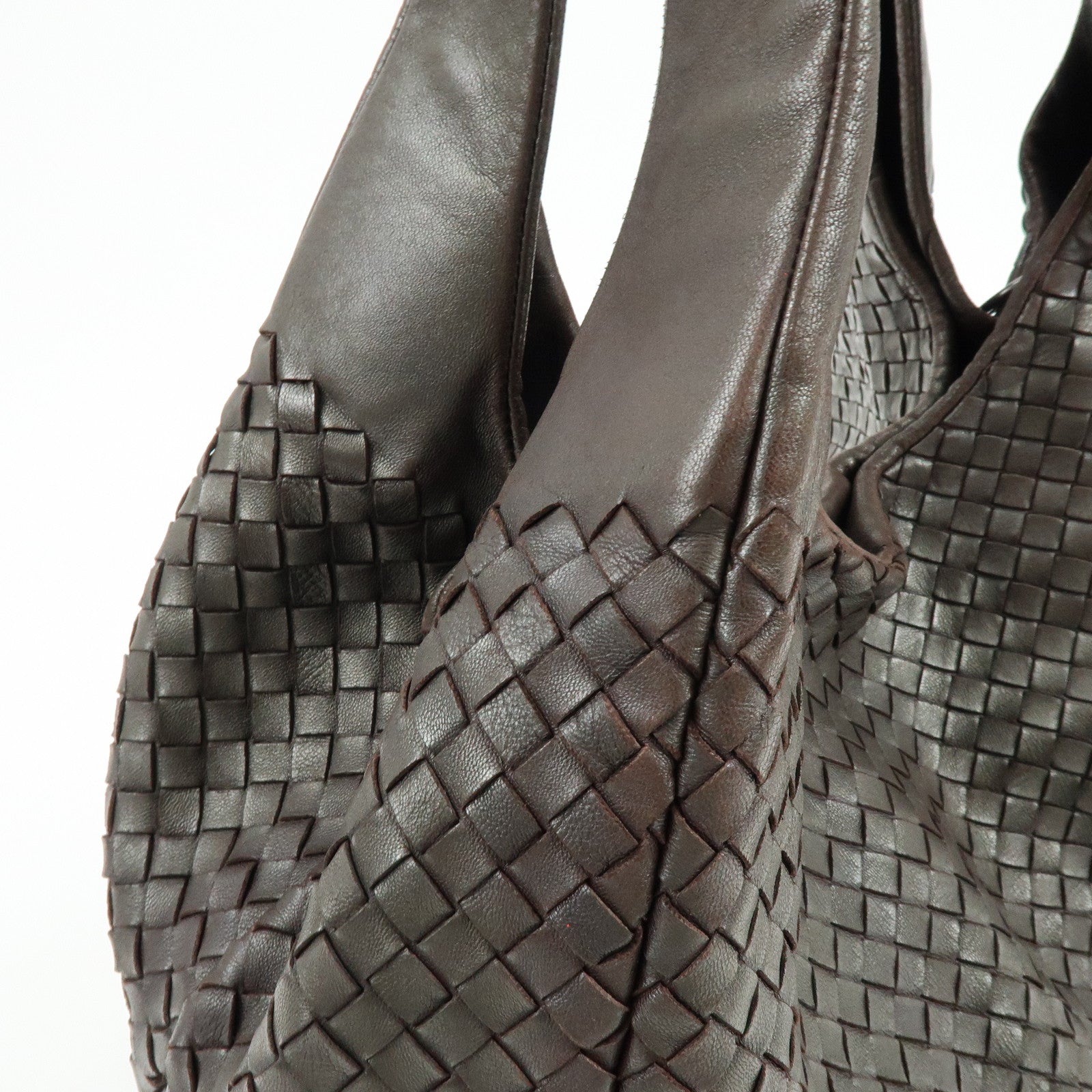 BOTTEGA VENETA Intrecciato Campana Leather Shoulder Bag 124864