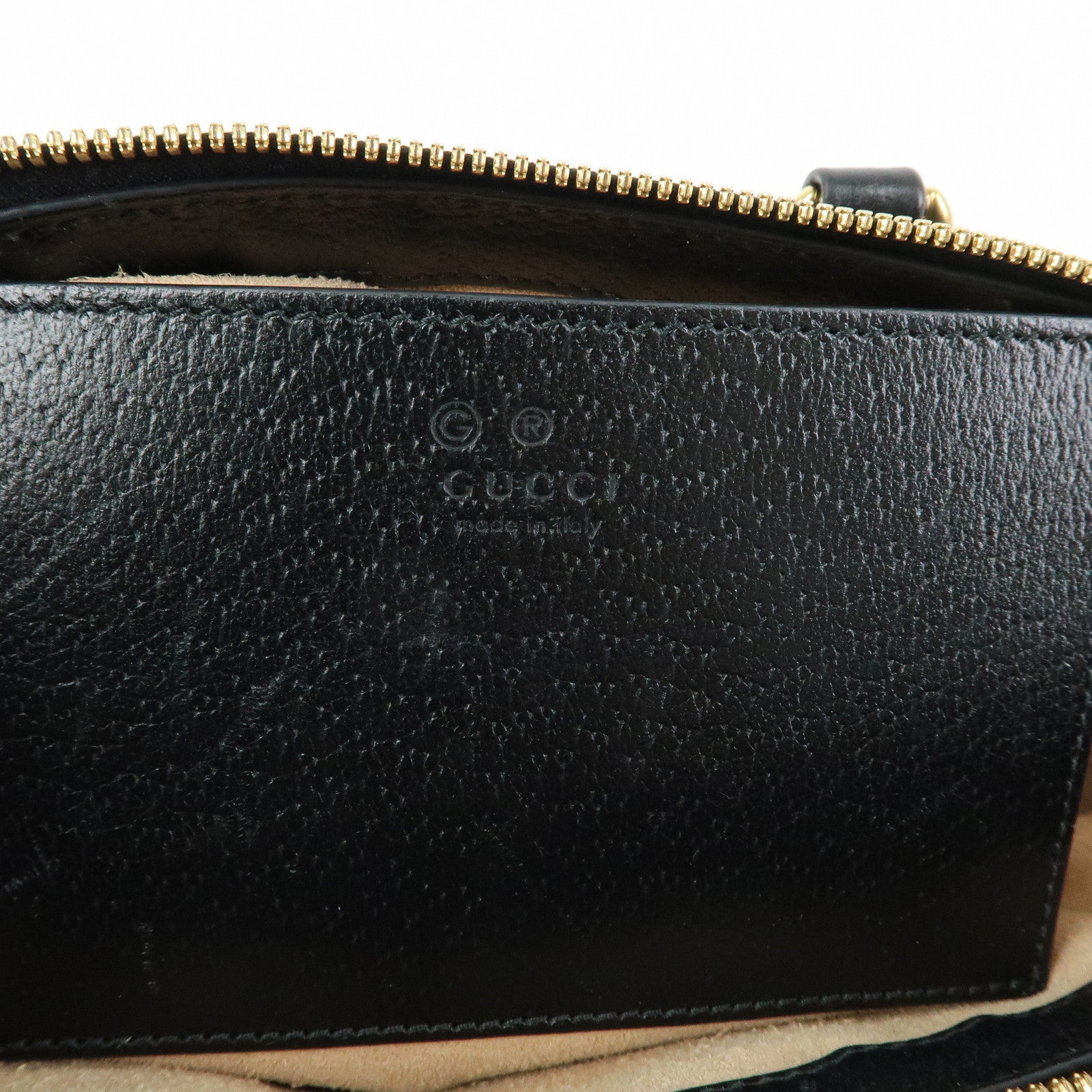 GUCCI Ophidia Sherry Leather 2Way Bag Shoulder Bag Hand Bag Black