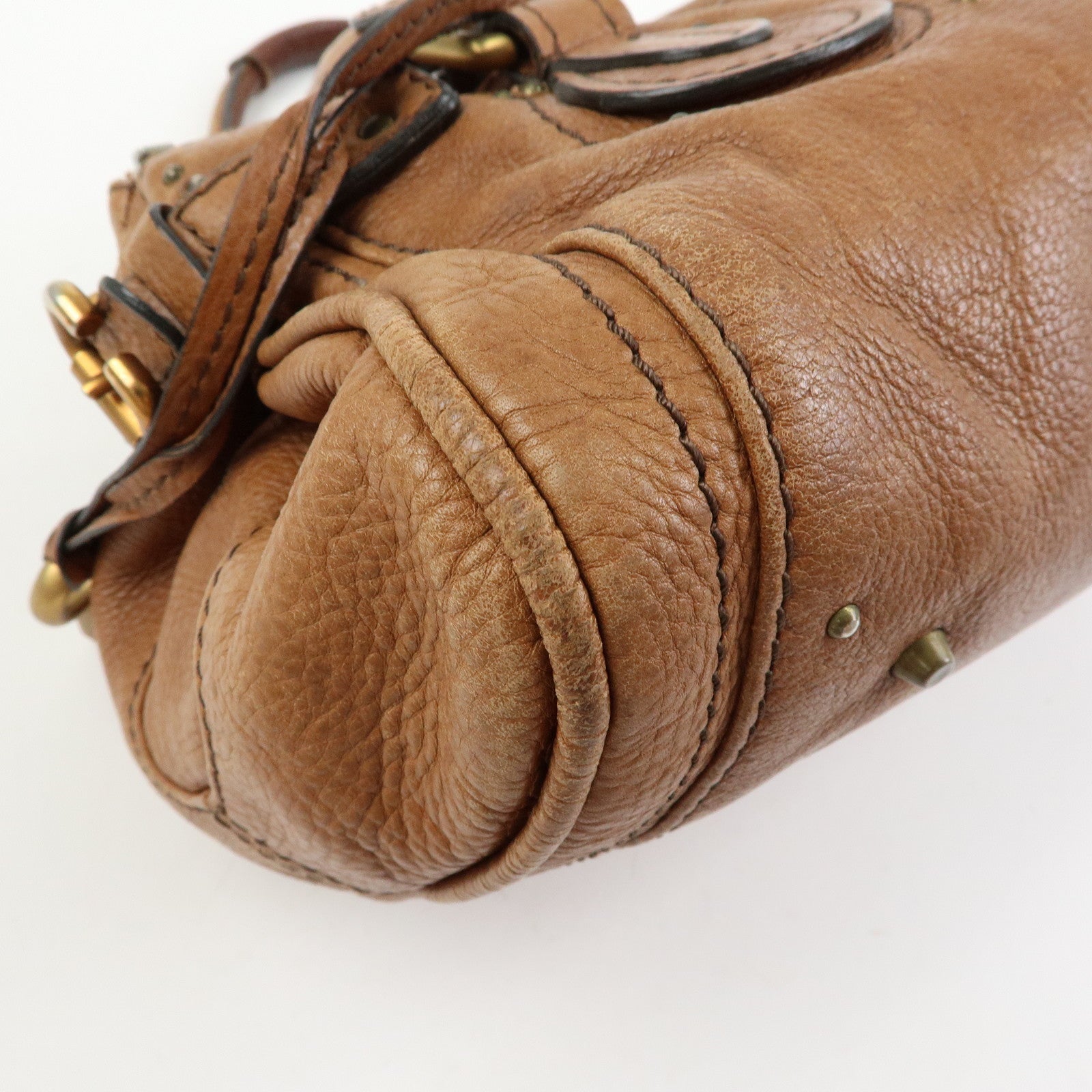 Chloe Paddington Medium Leather Hand Bag Shoulder Bag Brown