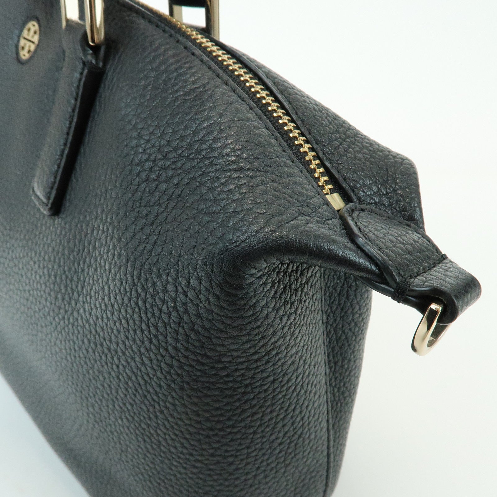 TORY BURCH Leather 2Way Bag Hand Bag Shoulder Bag Black