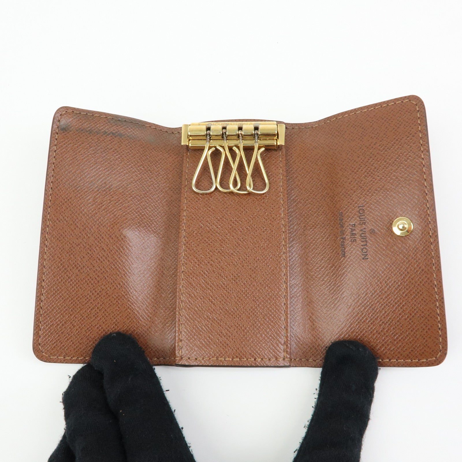 Louis Vuitton Monogram Multicles 4 Key Case Key Holder Brown M6263