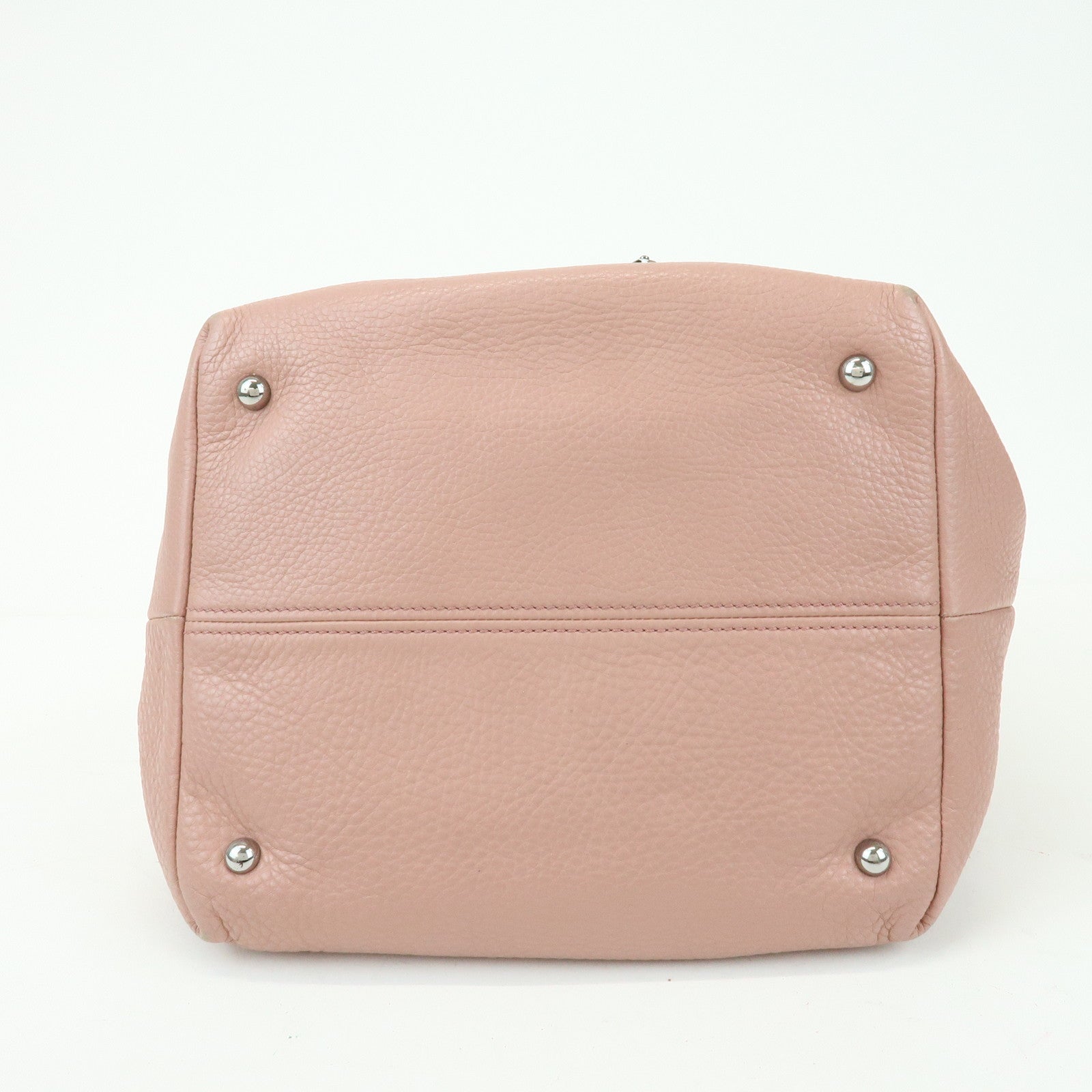 LOEWE Calle PM Leather Hand Tote Bag Bear Lock Charm Pink