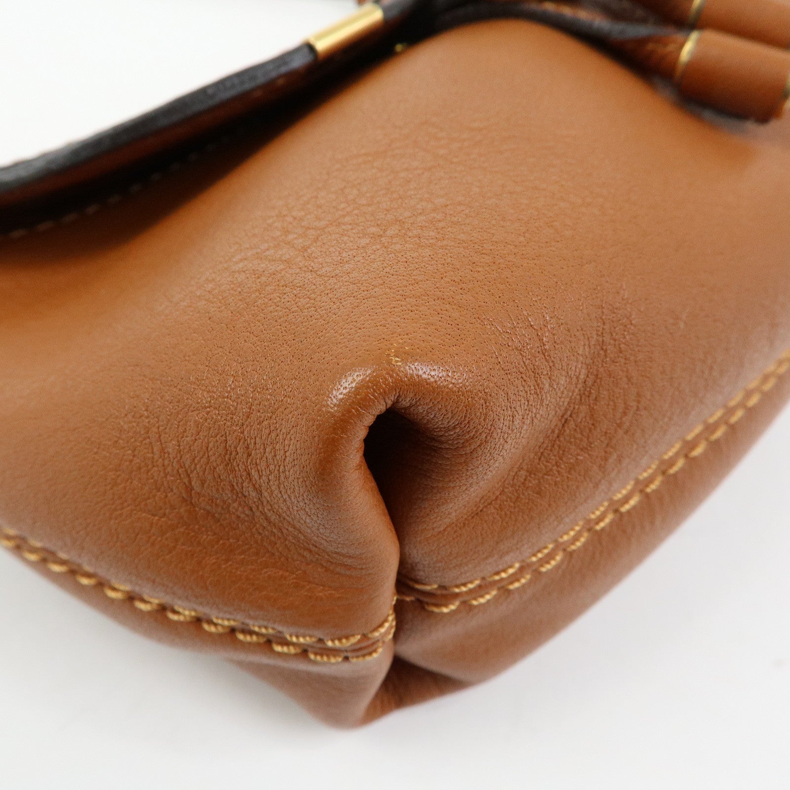 Chloe Marcie Leather Shoulder Bag Crossbody Bag Brown