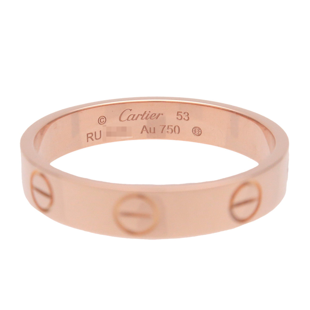 Cartier Mini Love Ring K18 750PG Rose Gold #53 US6.5 EU53 HK14