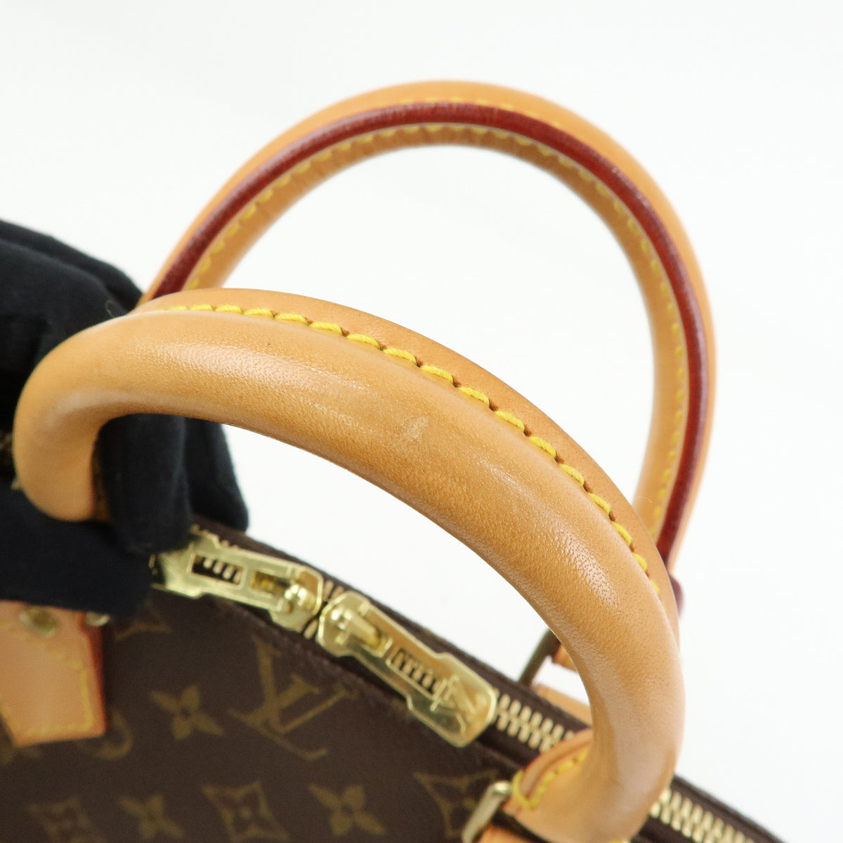 Louis Vuitton Monogram Alma Canvas Leather Hand Bag Brown M51130