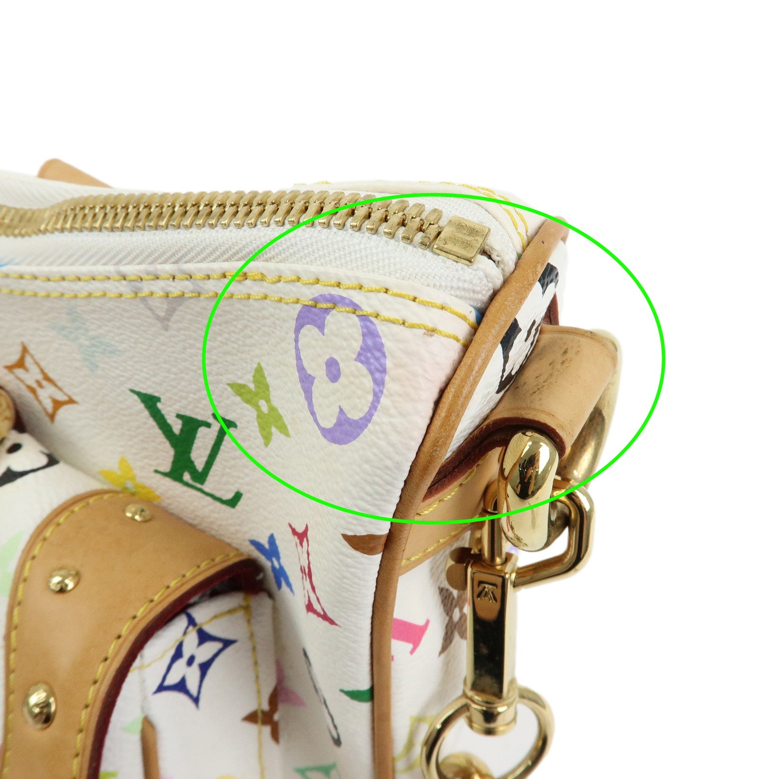 Louis Vuitton Monogram Multicolor Rita Shoulder Hand Bag Blanc M40125