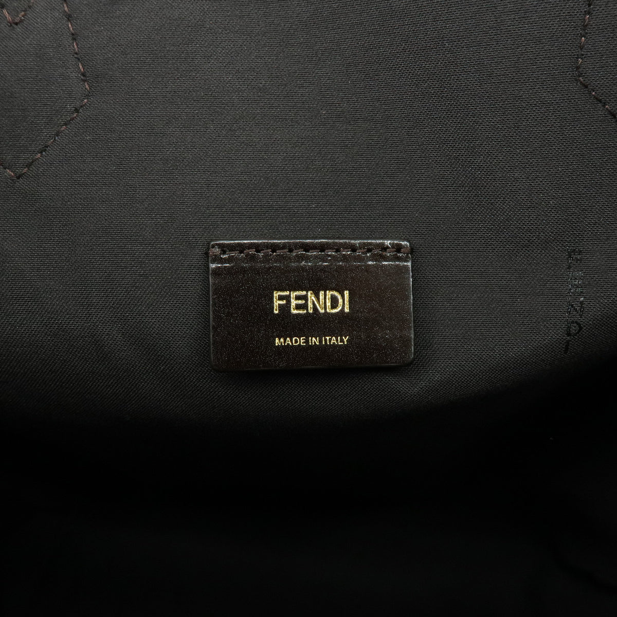 FENDI Zucca Canvas Leather Tote Bag Hand Bag Brown Black 8BH263