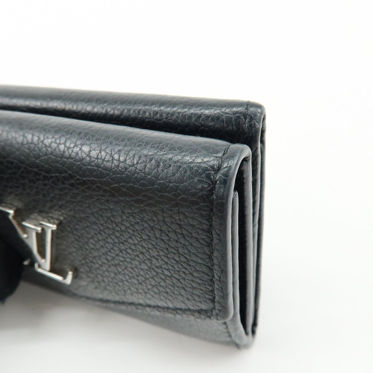 Louis Vuitton Portefeuille Lock Mini Compact Wallet Noir M63921