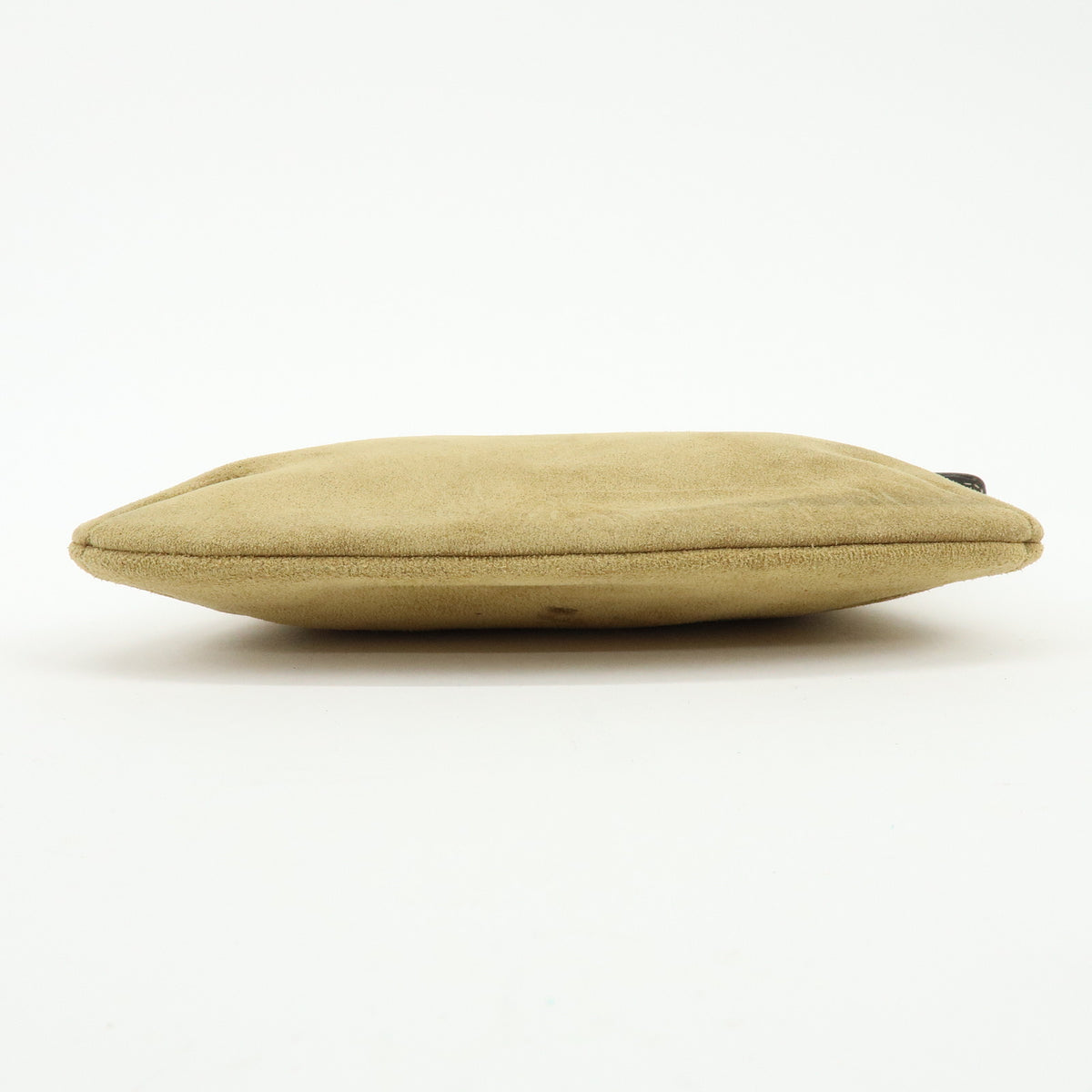 LOEWE Anagram Suede Accessory Pouch Makeup Bag Pouch Beige Gold