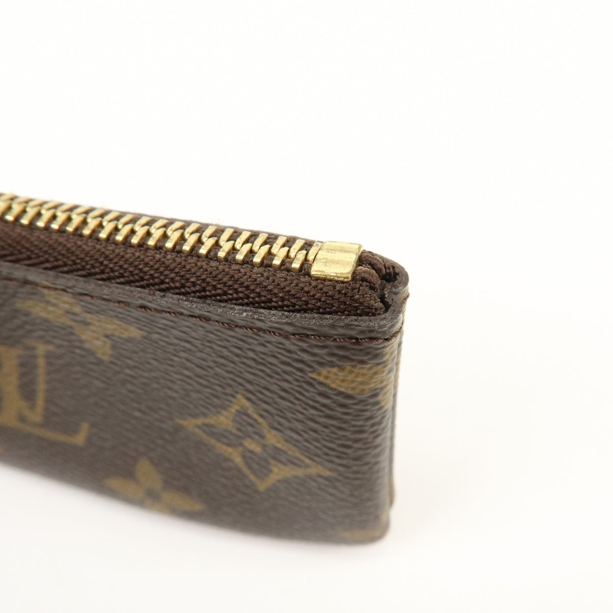 Louis Vuitton Monogram Pochette Cles Coin Case Key Case Brown M62650