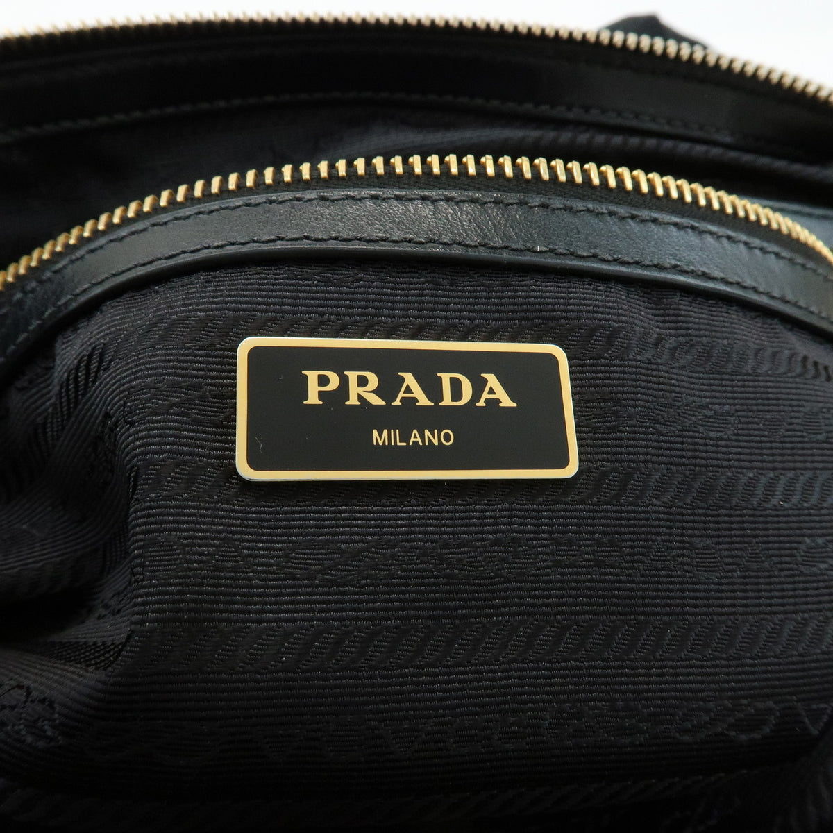 PRADA Triangle Logo Nylon Leather 2Way Bag Hand Bag Shoulder Bag 1BA104