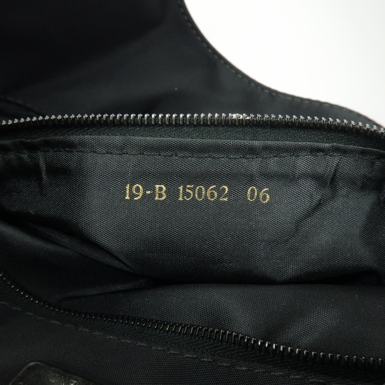 FENDI Logo Nylon Leather Shoulder Bag Tote Bag Black 15062