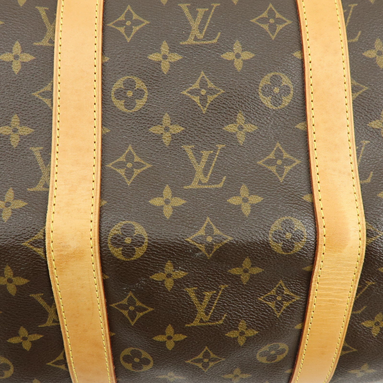 Louis Vuitton Monogram Keep All Bandouliere 55 Boston Bag Brown M41414