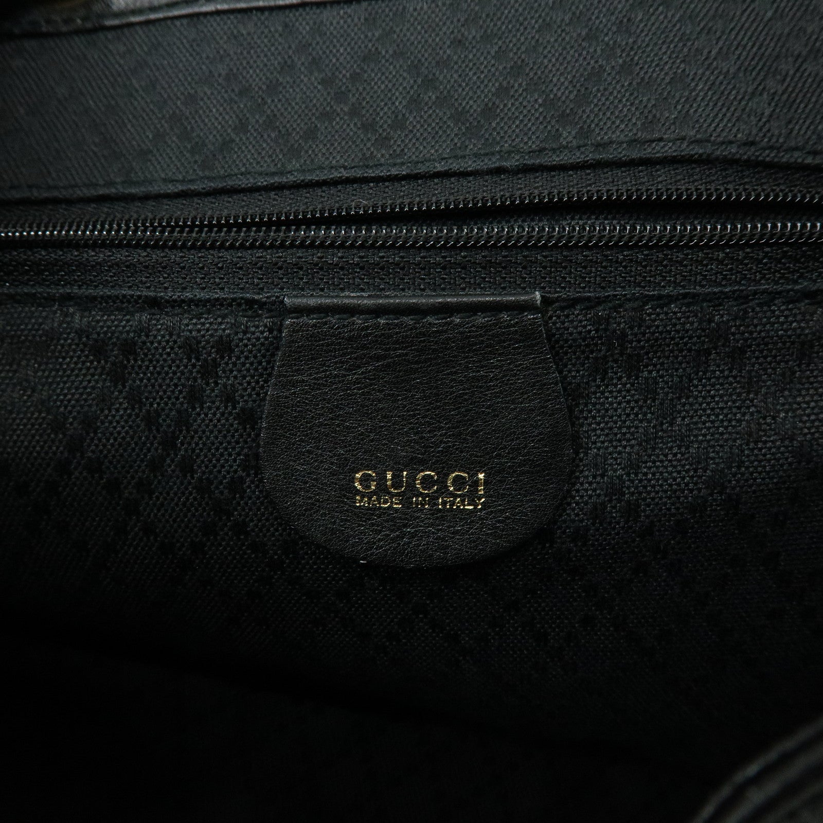 GUCCI Bamboo Leather Backpack Rucksack Black 003・2058・0016