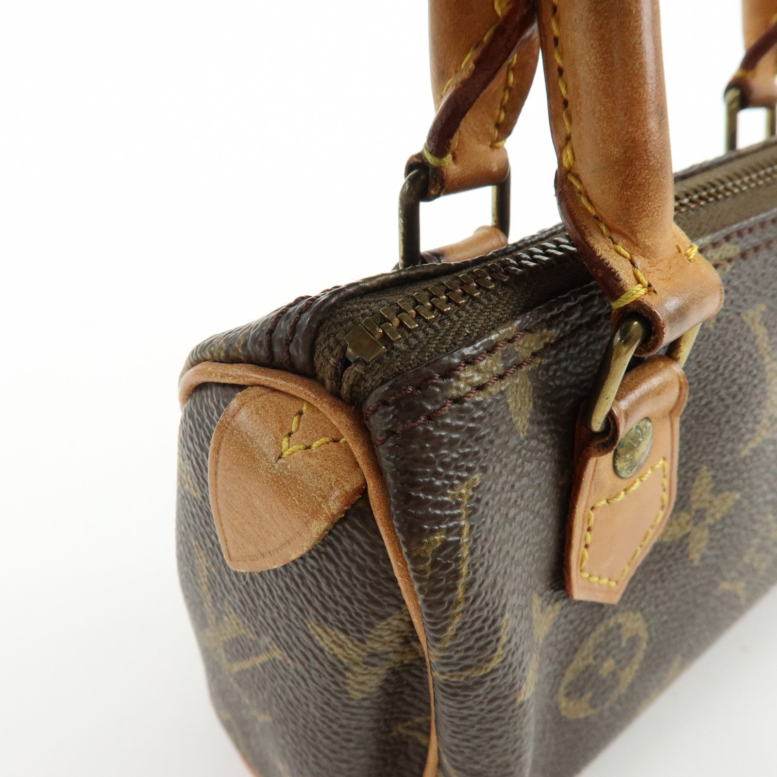 Louis Vuitton Monogram Mini Speedy Hand Bag and Strap Brown M41534 Lot