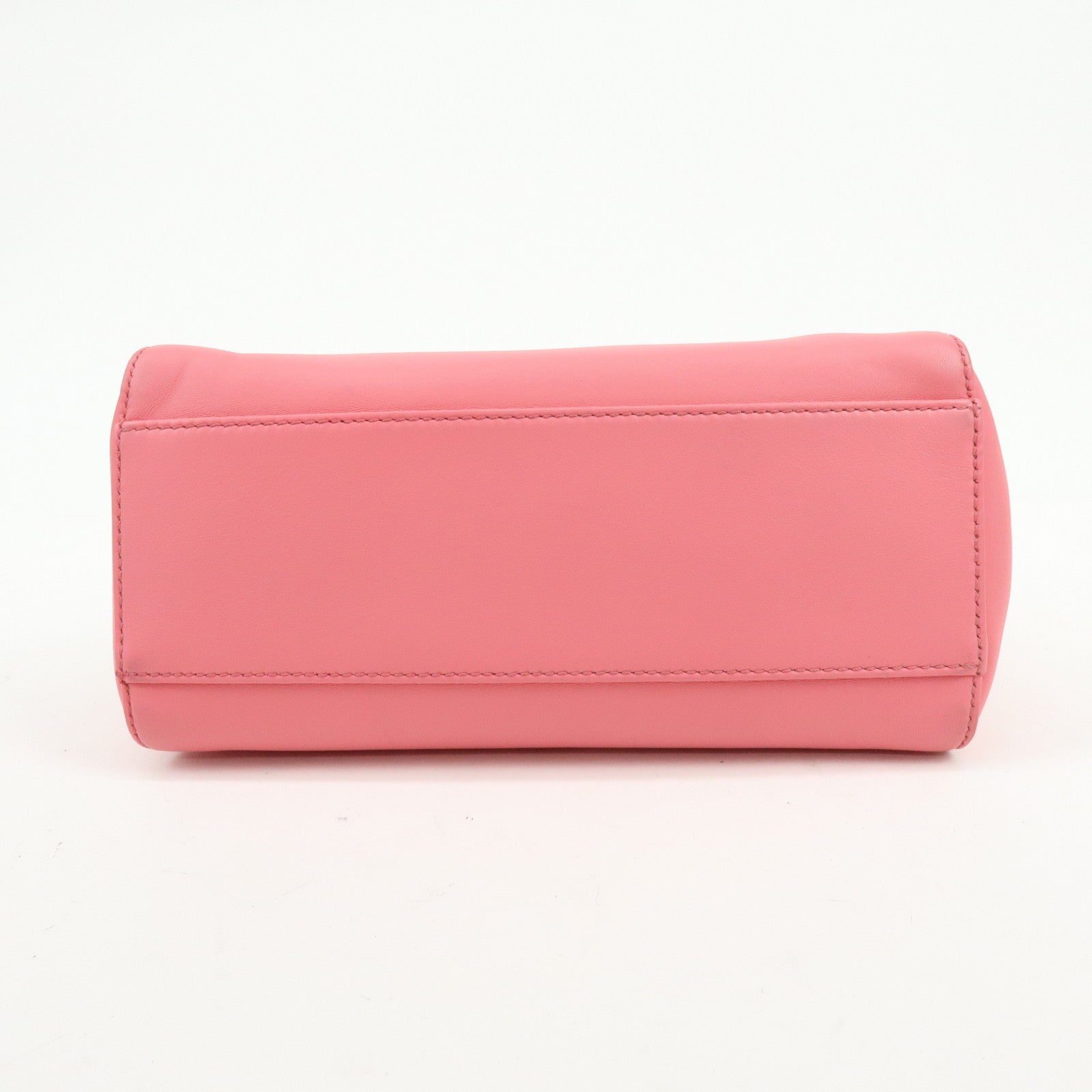 FENDI Peekaboo Mini Leather 2Way Shoulder Bag Hand Bag Pink 8BN244