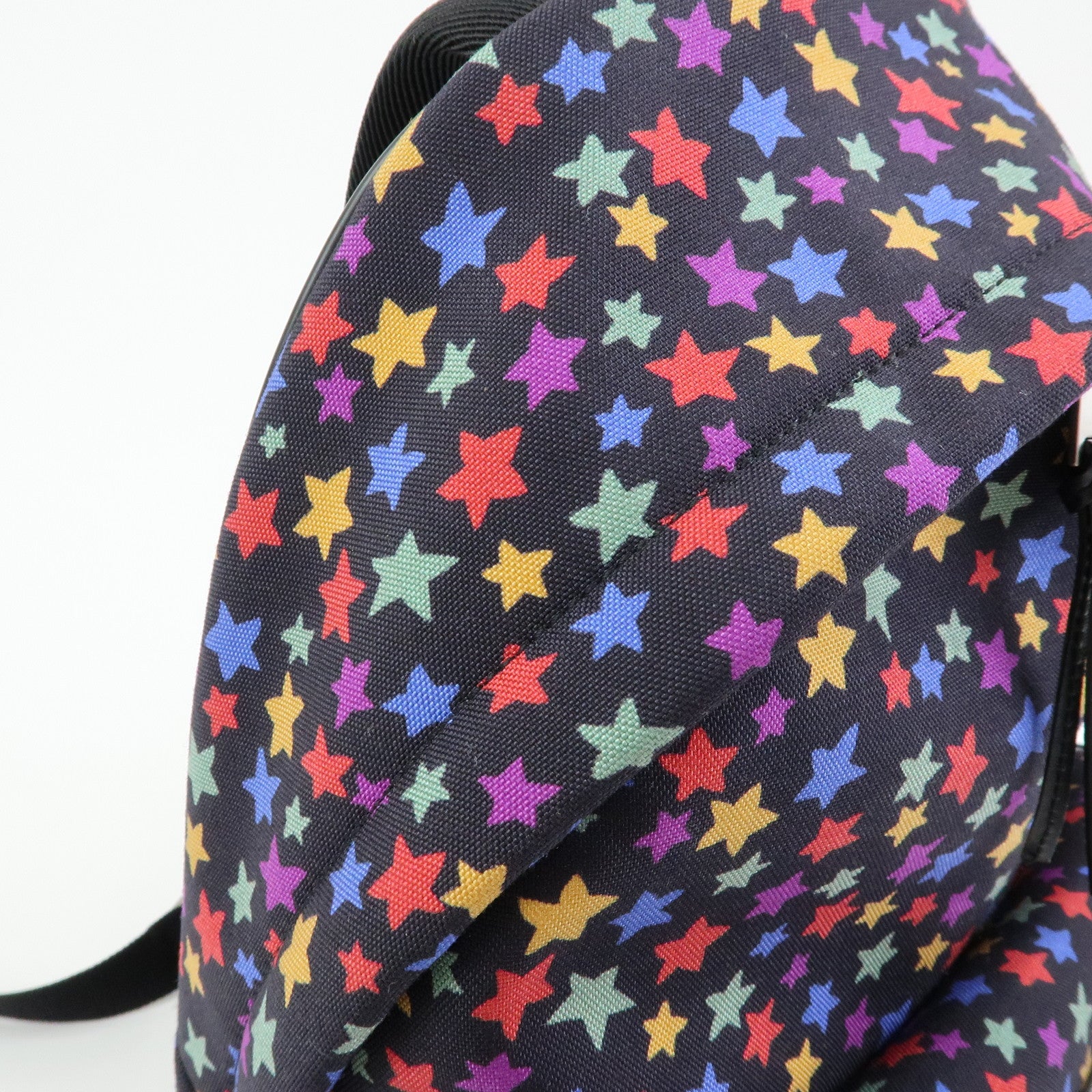 SAINT LAURENT PARIS City Canvas Leather Backpack Star Pattern 508548