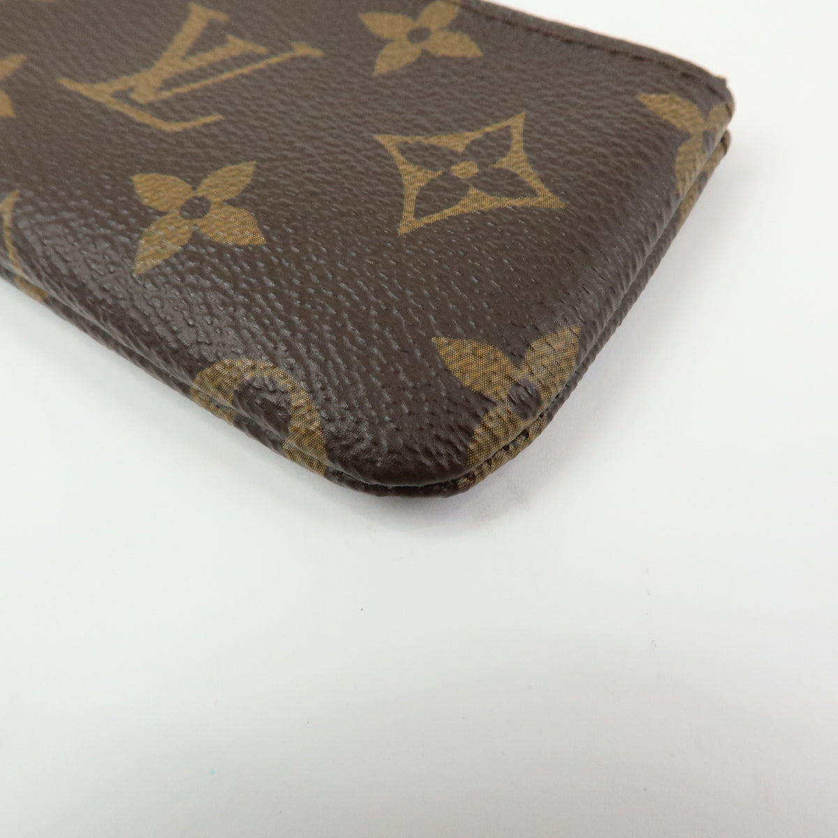 Louis Vuitton Monogram Pochette Cles Coin Case Key Case Brown M62650