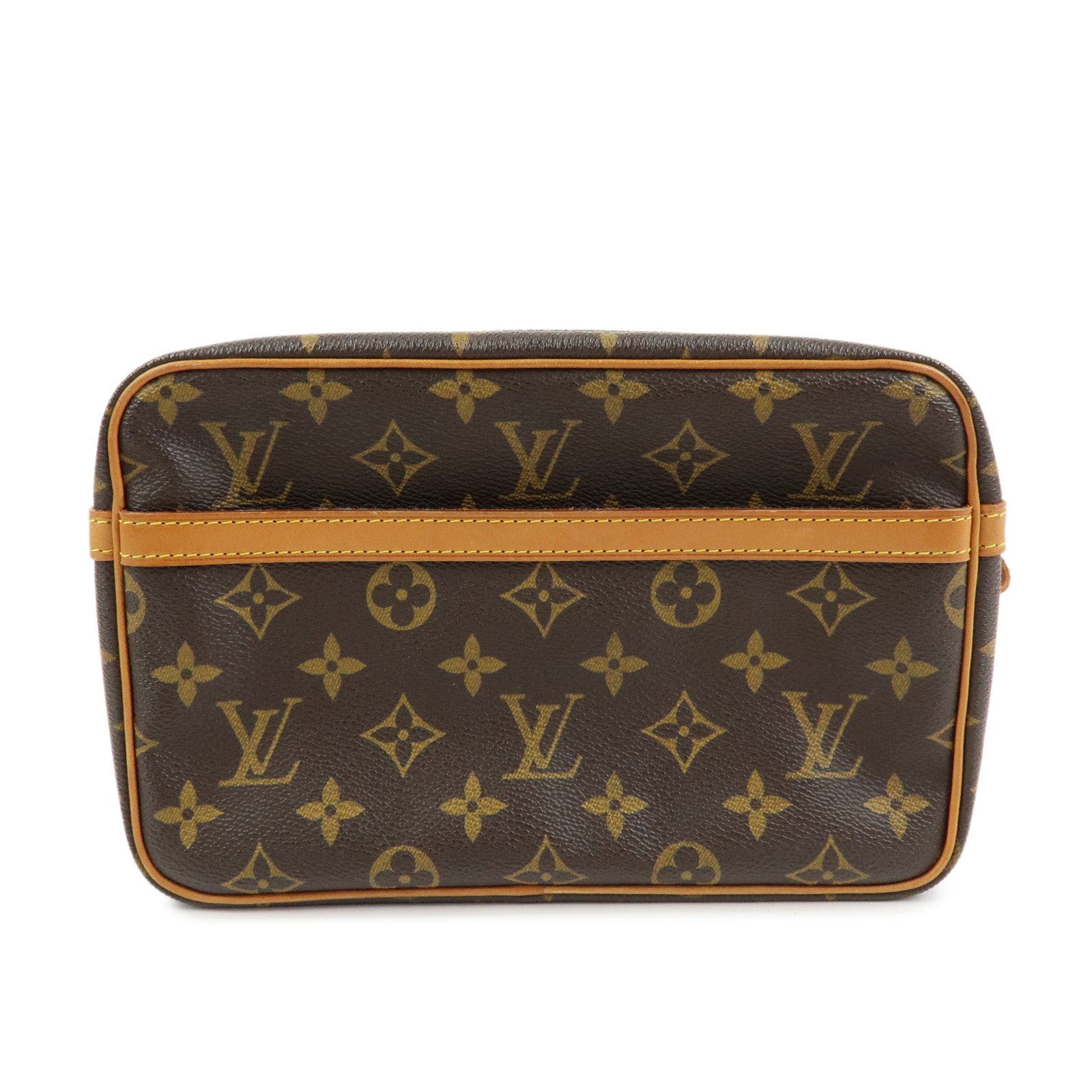 Louis Vuitton Monogram Compiegne 23 Pouch Clutch Bag Brown M51845