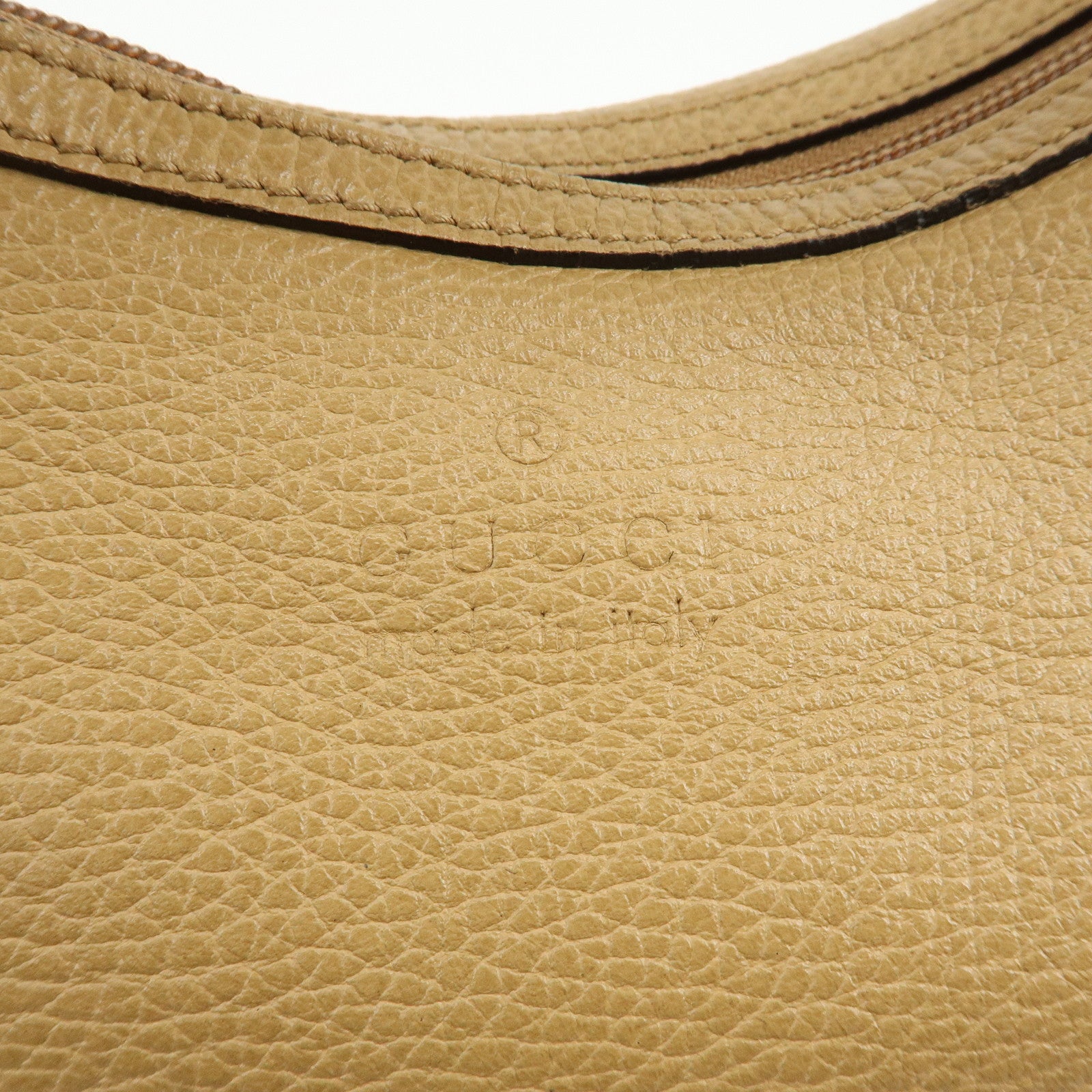GUCCI Sherry Leather Shoulder Bag Hand Bag Beige 293596