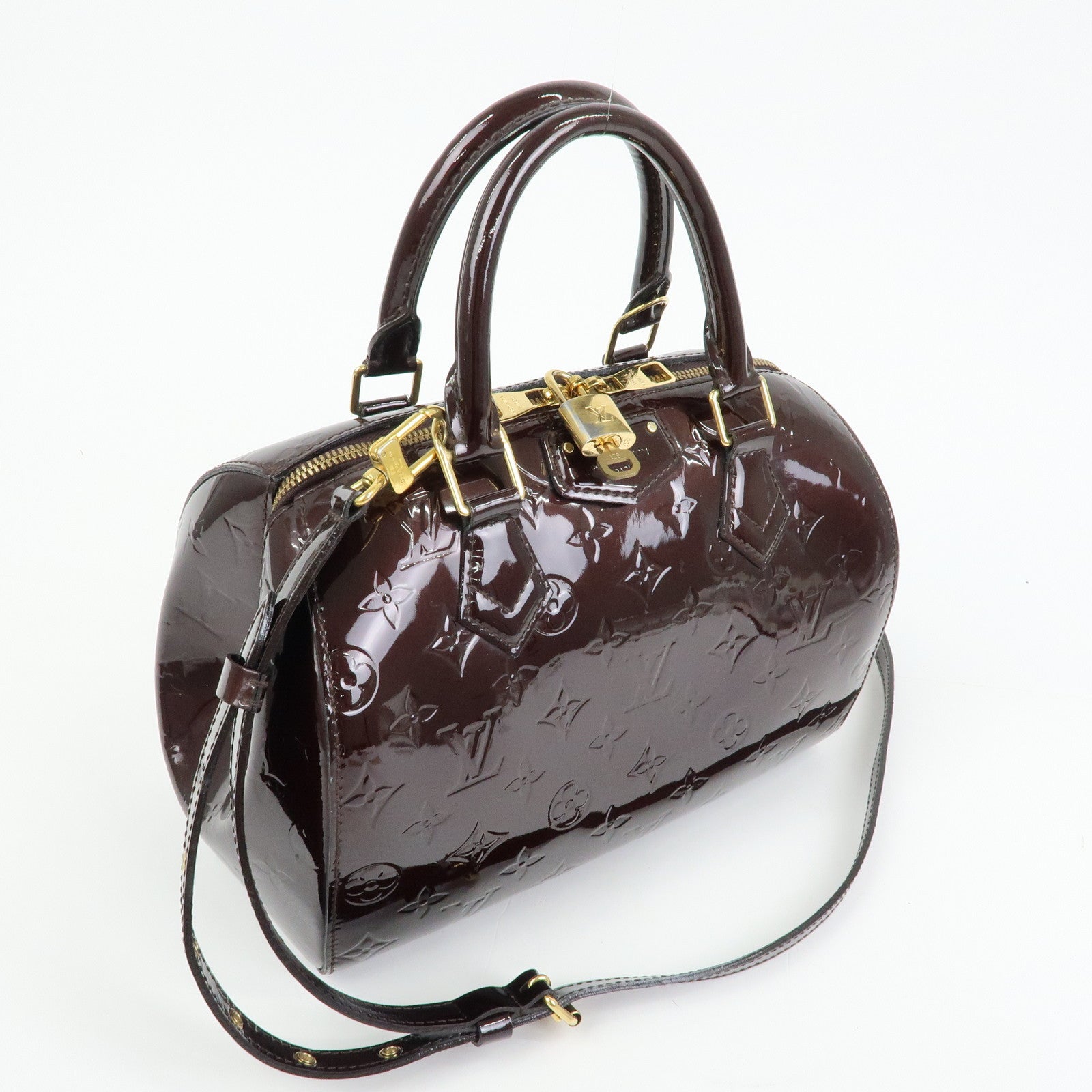 Louis Vuitton Monogram Vernis Montana Leather Hand Bag Amarante M90057