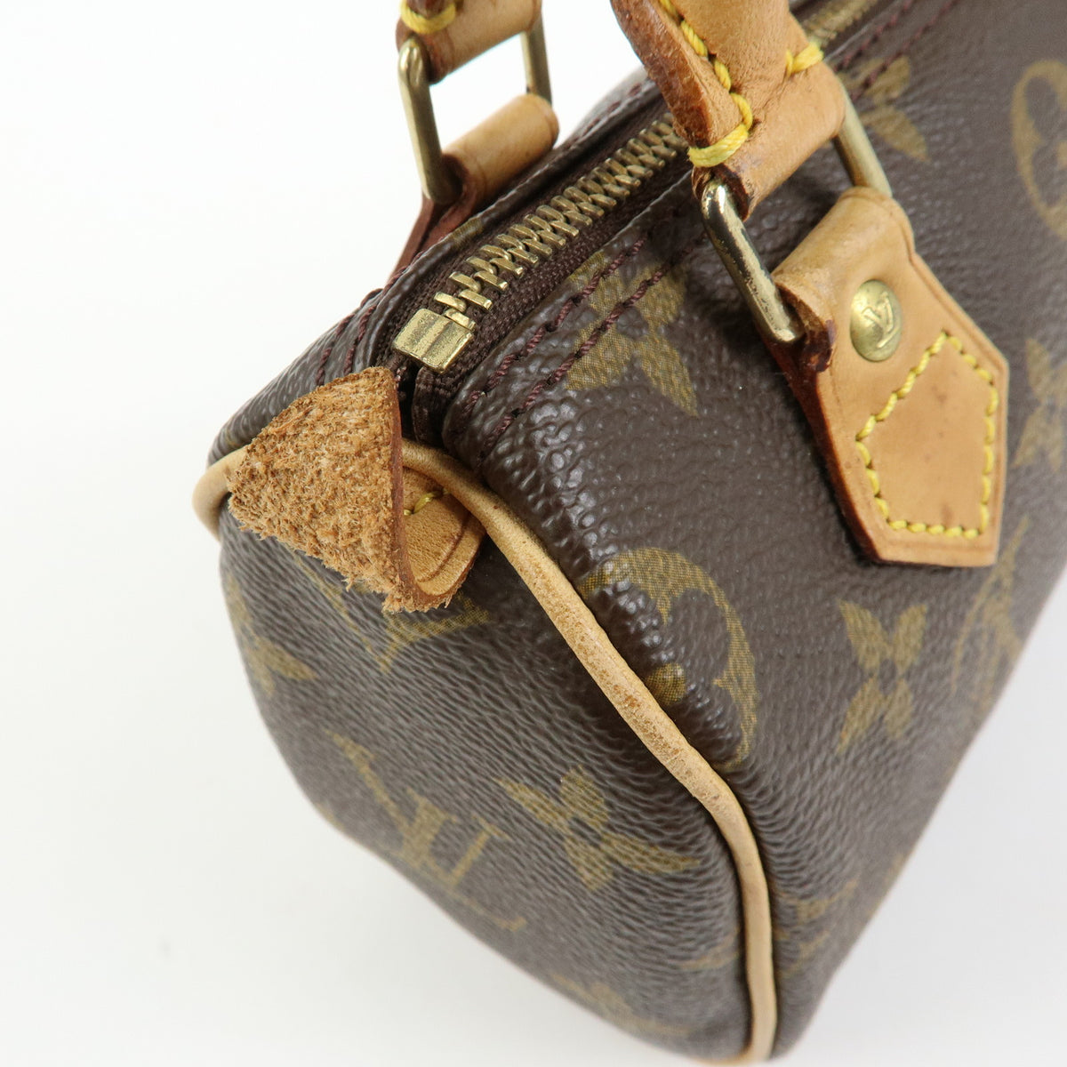 Louis Vuitton Monogram Canvas Mini Speedy Hand Bag Brown M41534