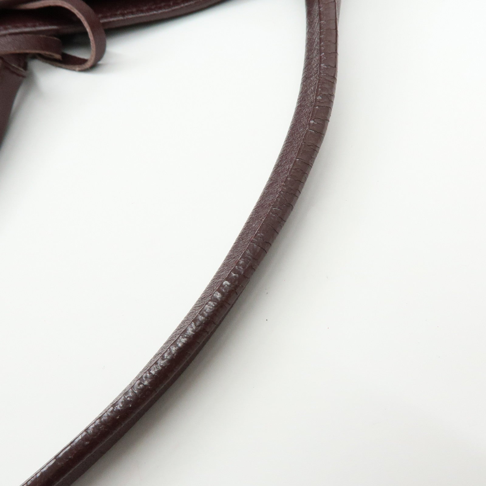 BALENCIAGA The Paper Leather Tote Bag Shoulder Bag Bordeaux 357331