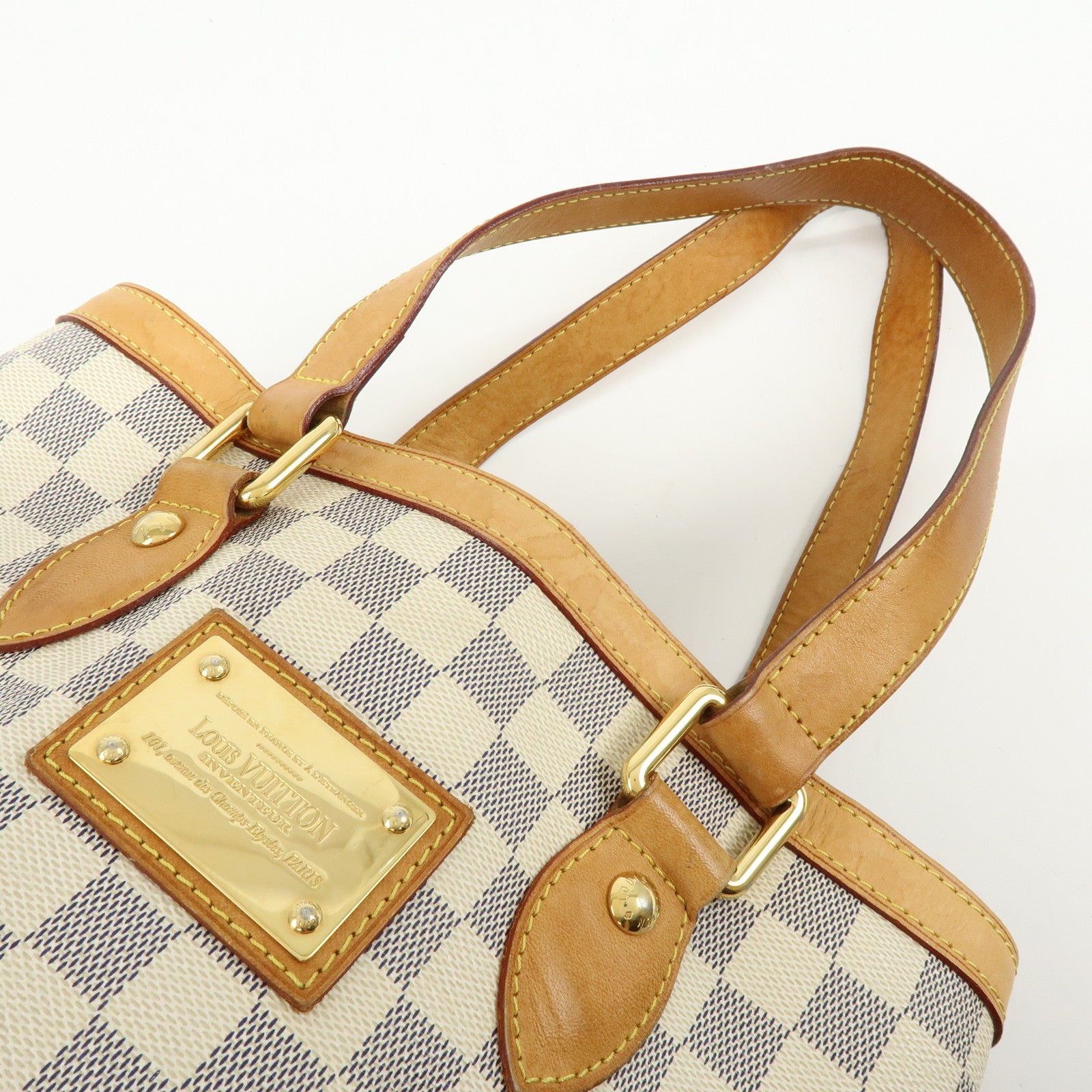 Louis Vuitton Damier Azur Hampstead PM Hand Bag Ivory N51207