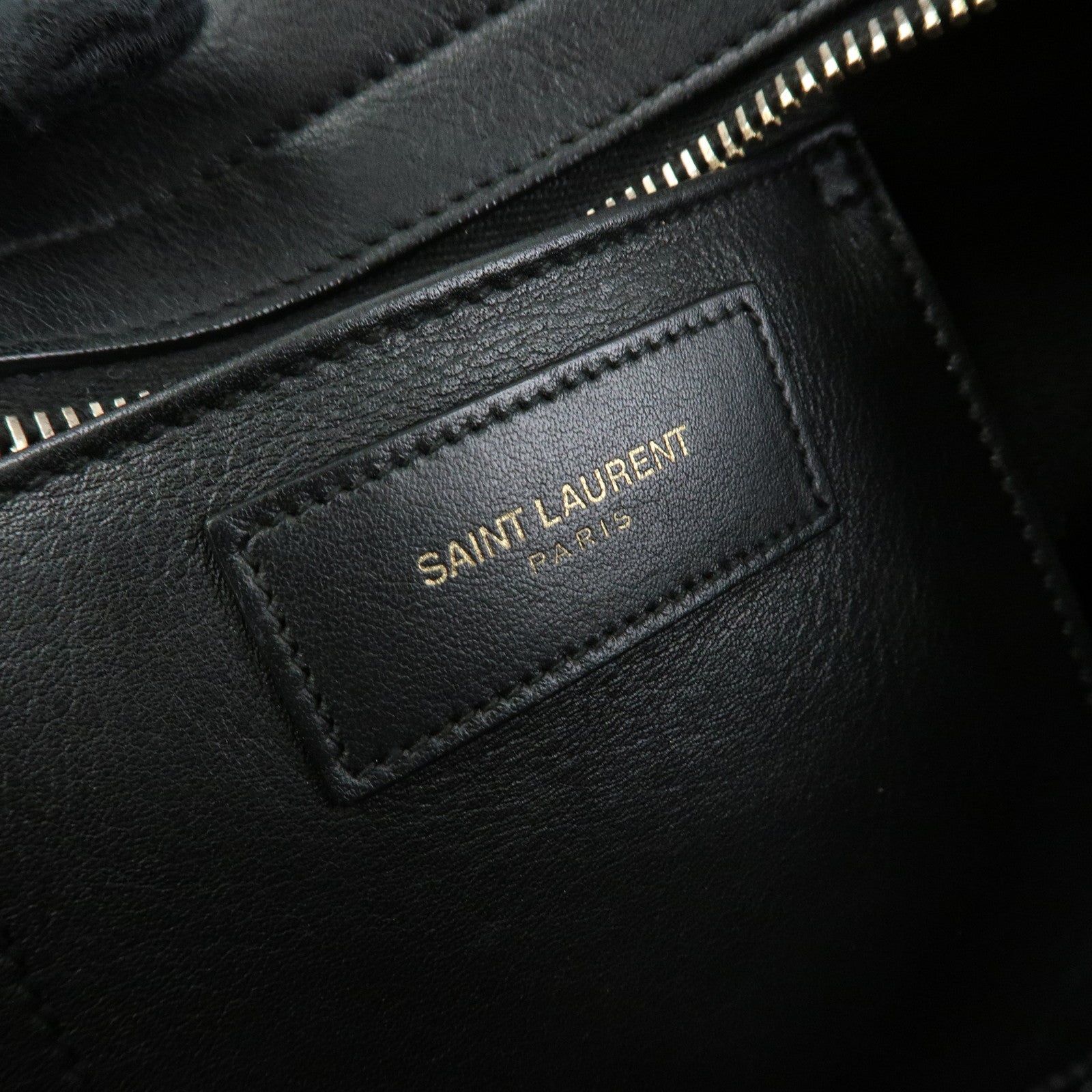 SAINT LAURENT PARIS Petit Cabas Y Line Leather 2WayBag Black 311210