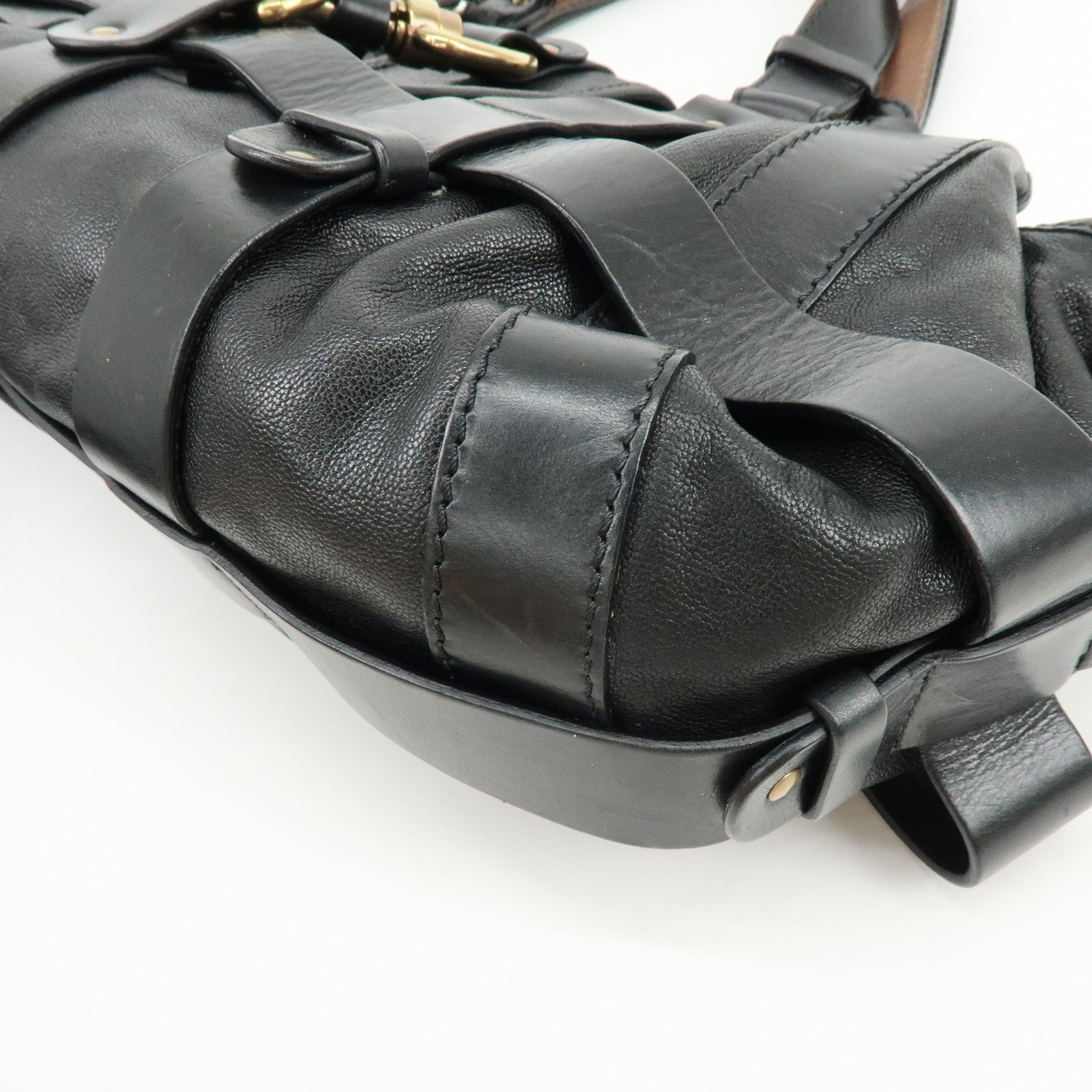 Chloe Kerala Leather Shoulder Bag Hand Bag Satchel Bag Black