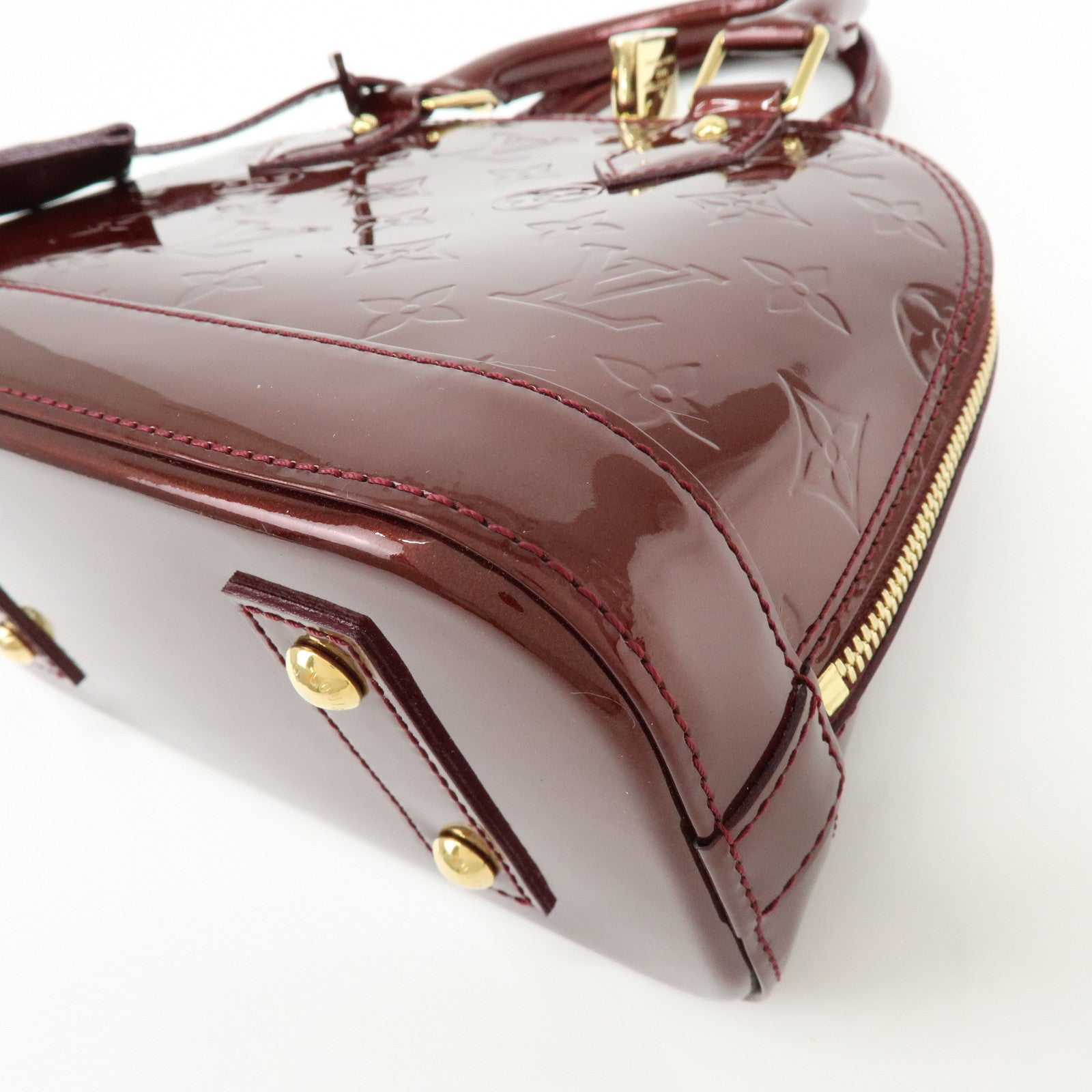 Louis Vuitton Monogram Vernis Alma BB 2Way Bag Rouge Forvist M91676