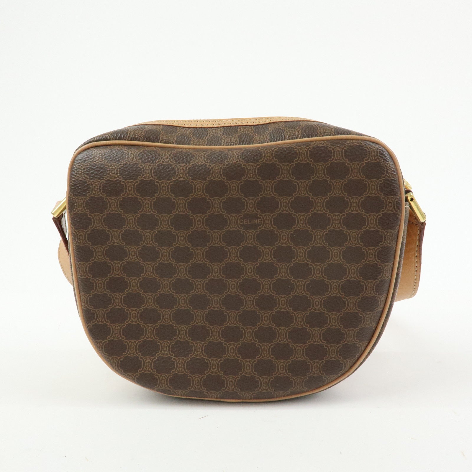 CELINE Macadam PVC Leather Shoulder Bag Crossbody Bag Brown