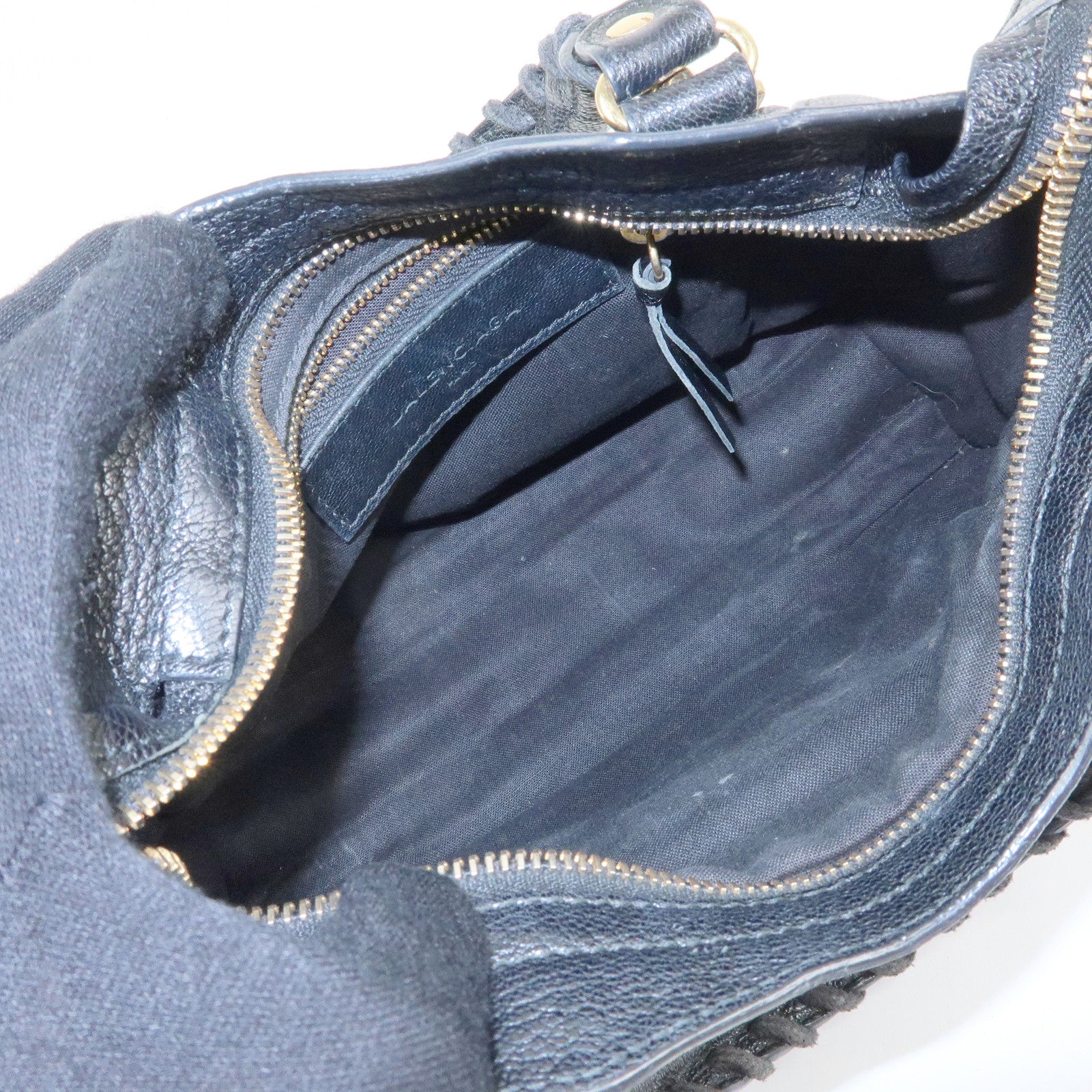BALENCIAGA Classic Mini City Leather 2Way Bag Hand Bag Black 390160
