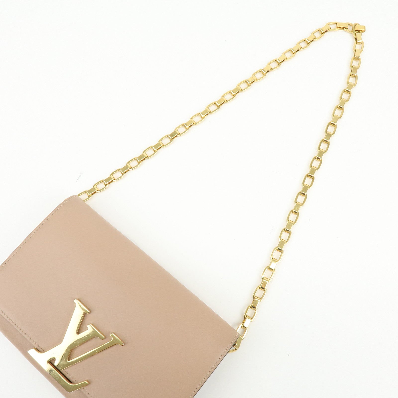 Louis Vuitton Pochette Louise GM Leather Chain Shoulder Bag Pink