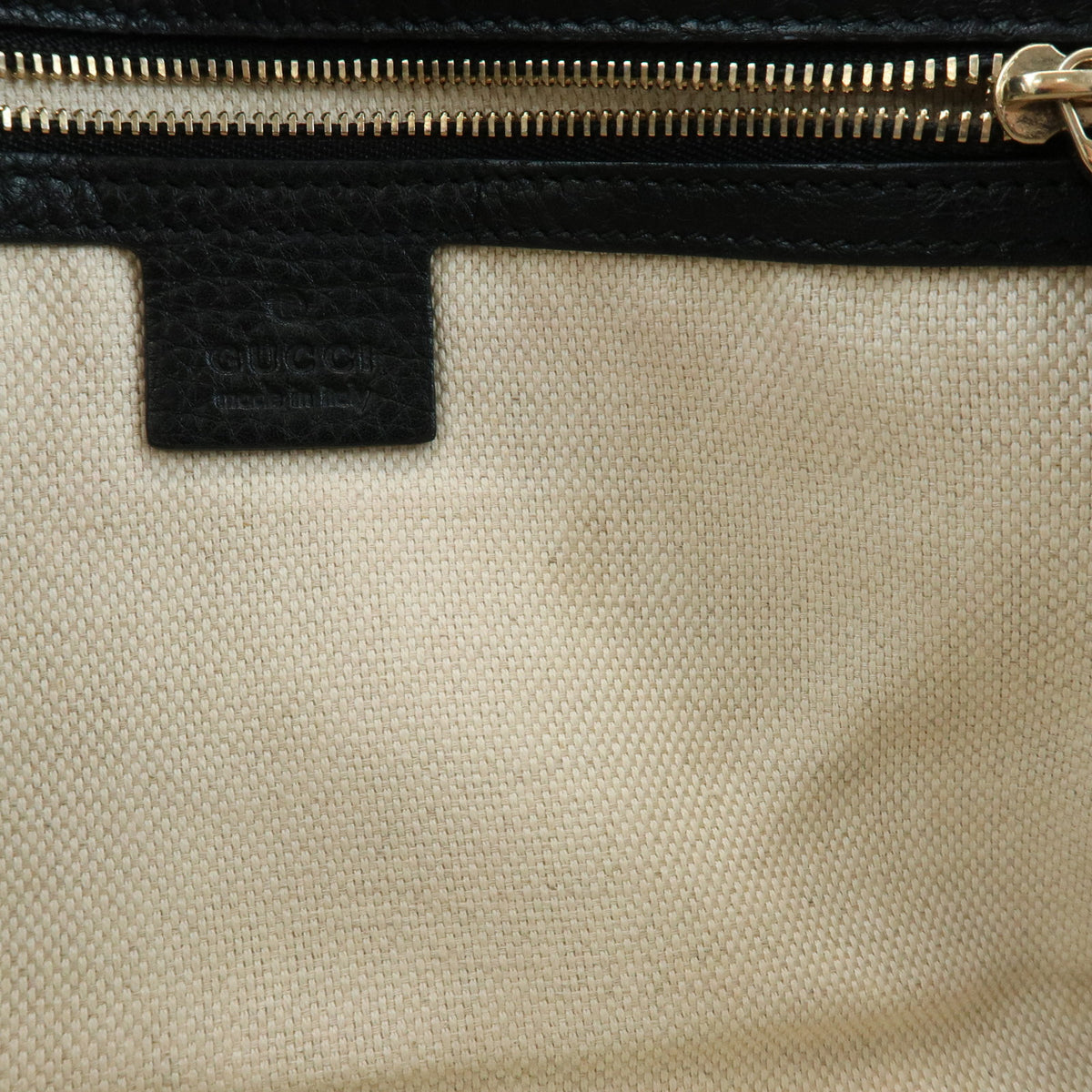 GUCCI SOHO Interlocking G Leather Clutch Bag Flat Pouch Black 336753