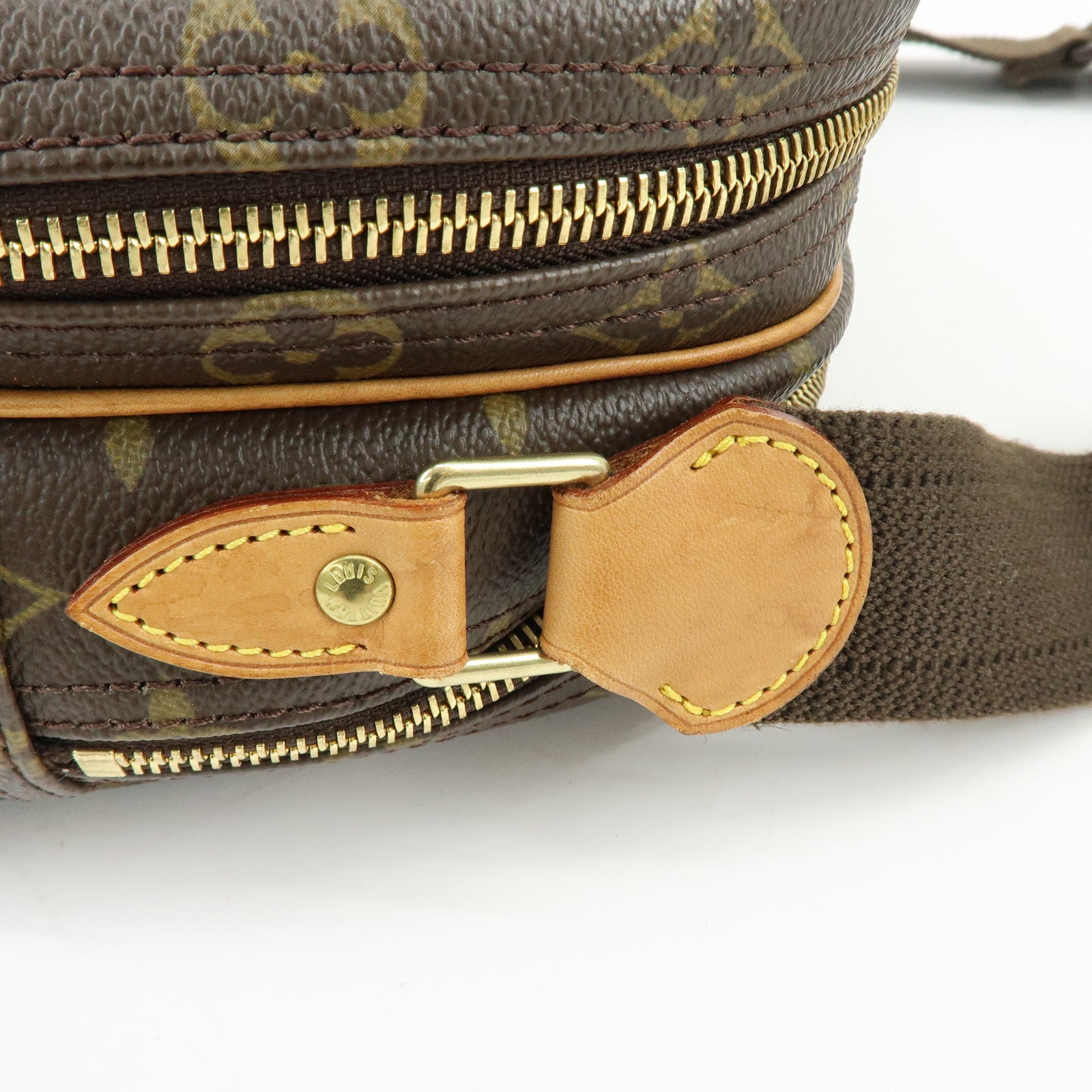 Louis Vuitton Monogram Reporter PM Shoulder Bag Brown M45254