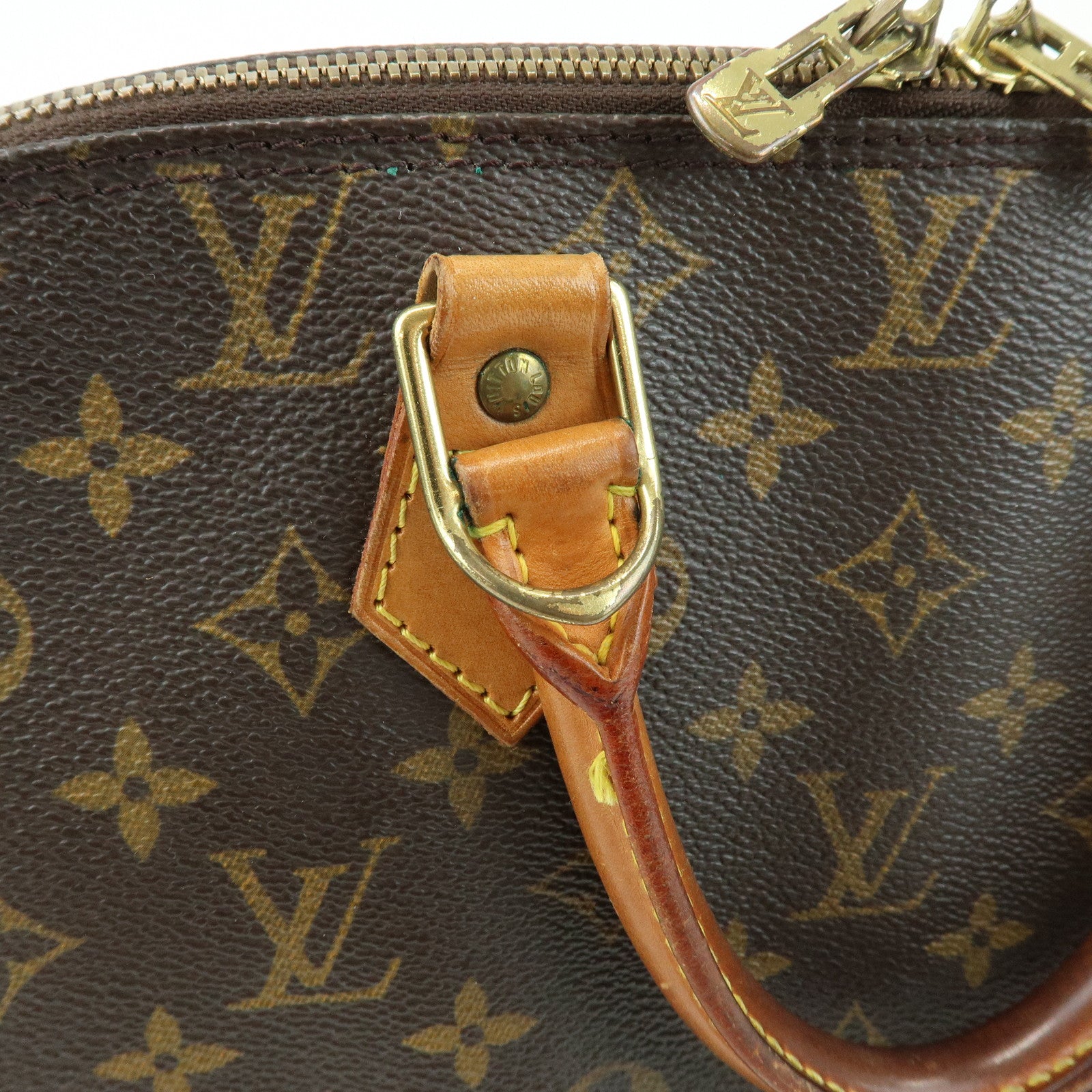 Louis Vuitton Monogram Alma PM Canvas Leather Hand Bag Brown M51130