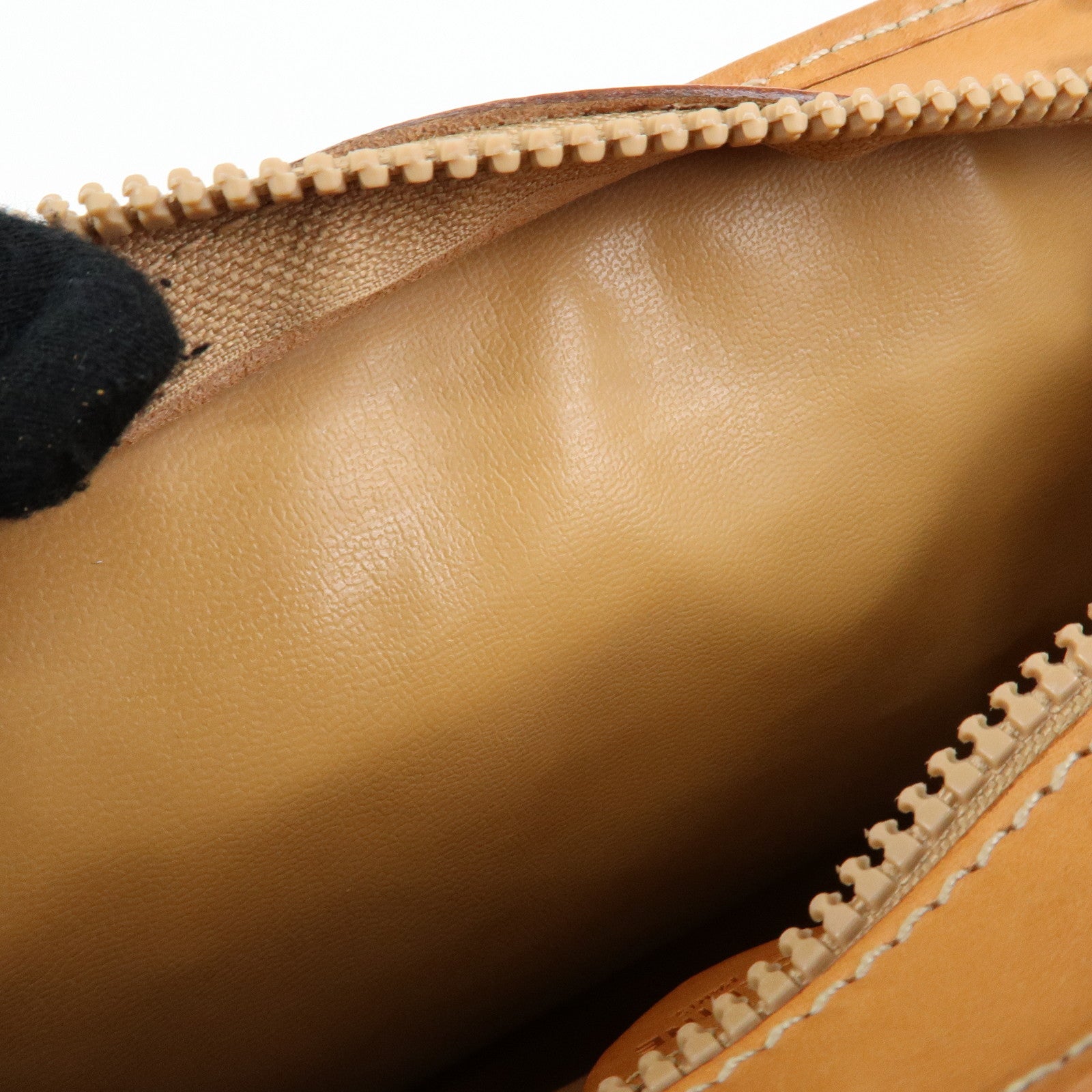 CELINE Macadam Leather Clutch Bag Accessory Pouch Brown
