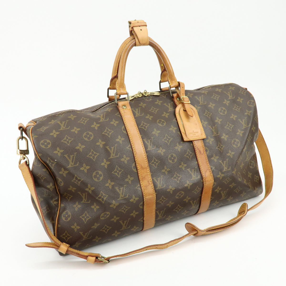 Louis Vuitton Monogram Keep All Bandouliere 50 Boston Bag M41416