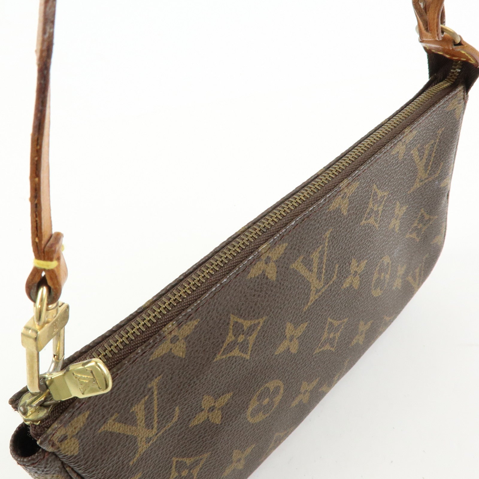 Louis Vuitton Monogram Pochette Accessoires Pouch Hand Bag Brown M51980