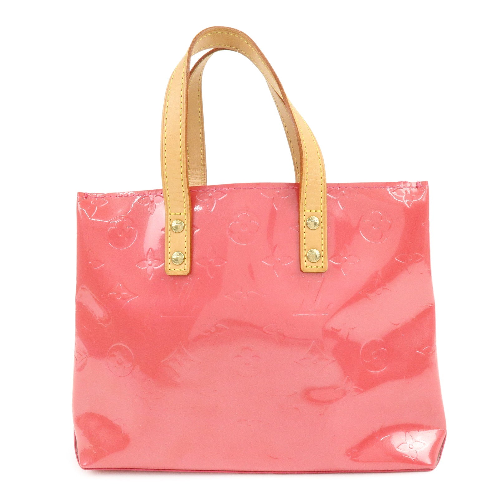 Louis Vuitton Monogram Vernis Reade PM Hand Bag Framboise M9132F