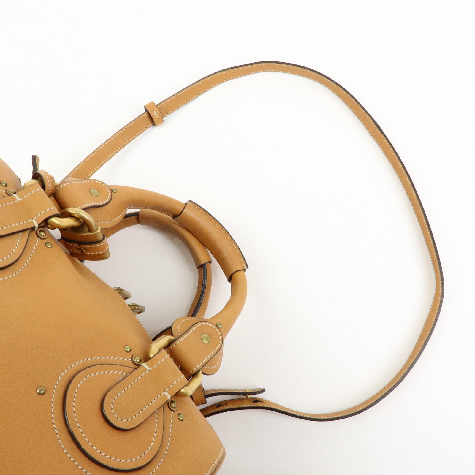 Chloe Paddington Leather 2Way Bag Hand Bag Shoulder Bag Brown