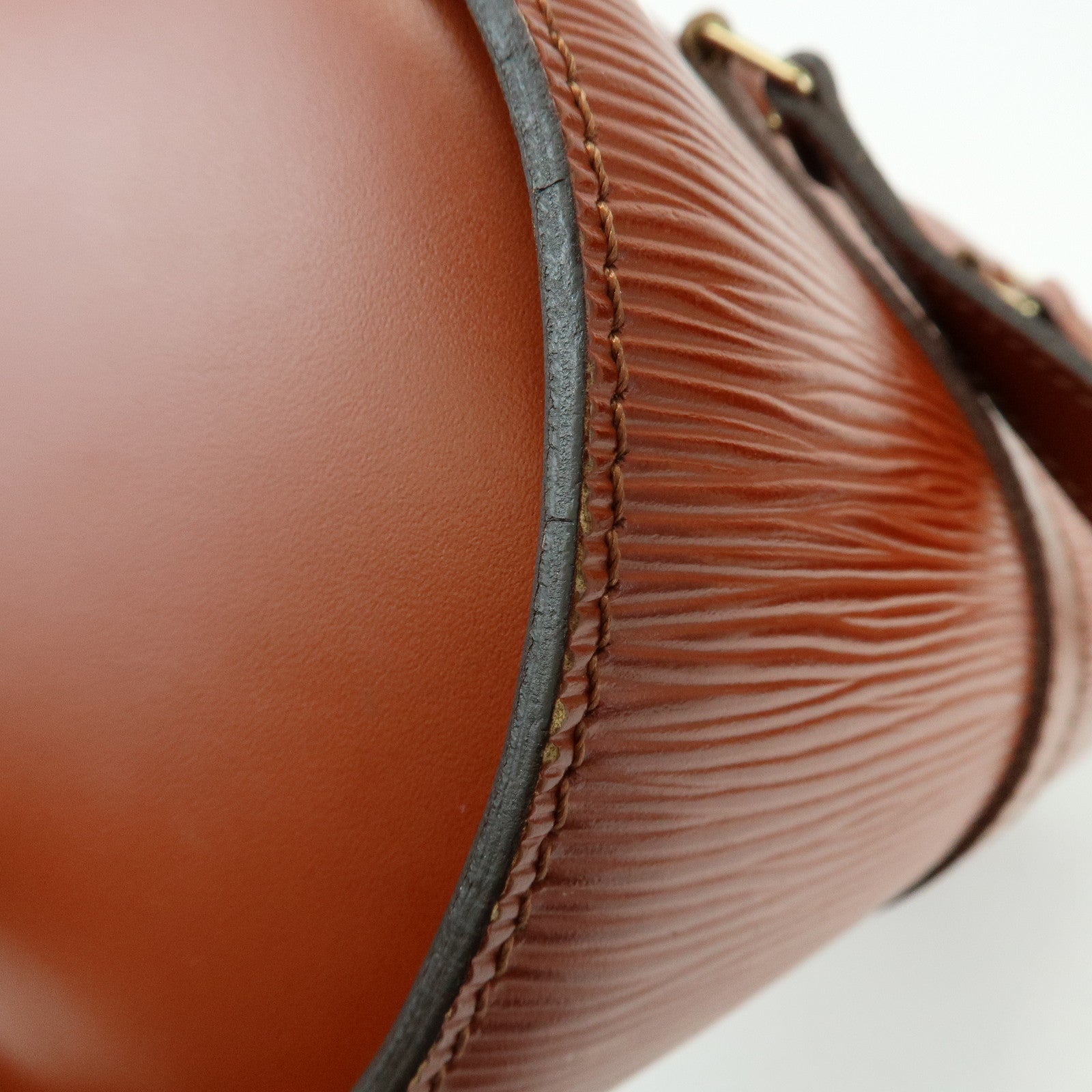 Louis Vuitton Epi Leather Soufflot Hand Bag Kenya Brown M52223