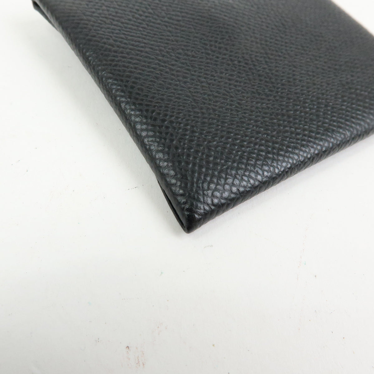 HERMES Bastia Veau Epsoｍ A Stamped Coin Case Coin Purse Black