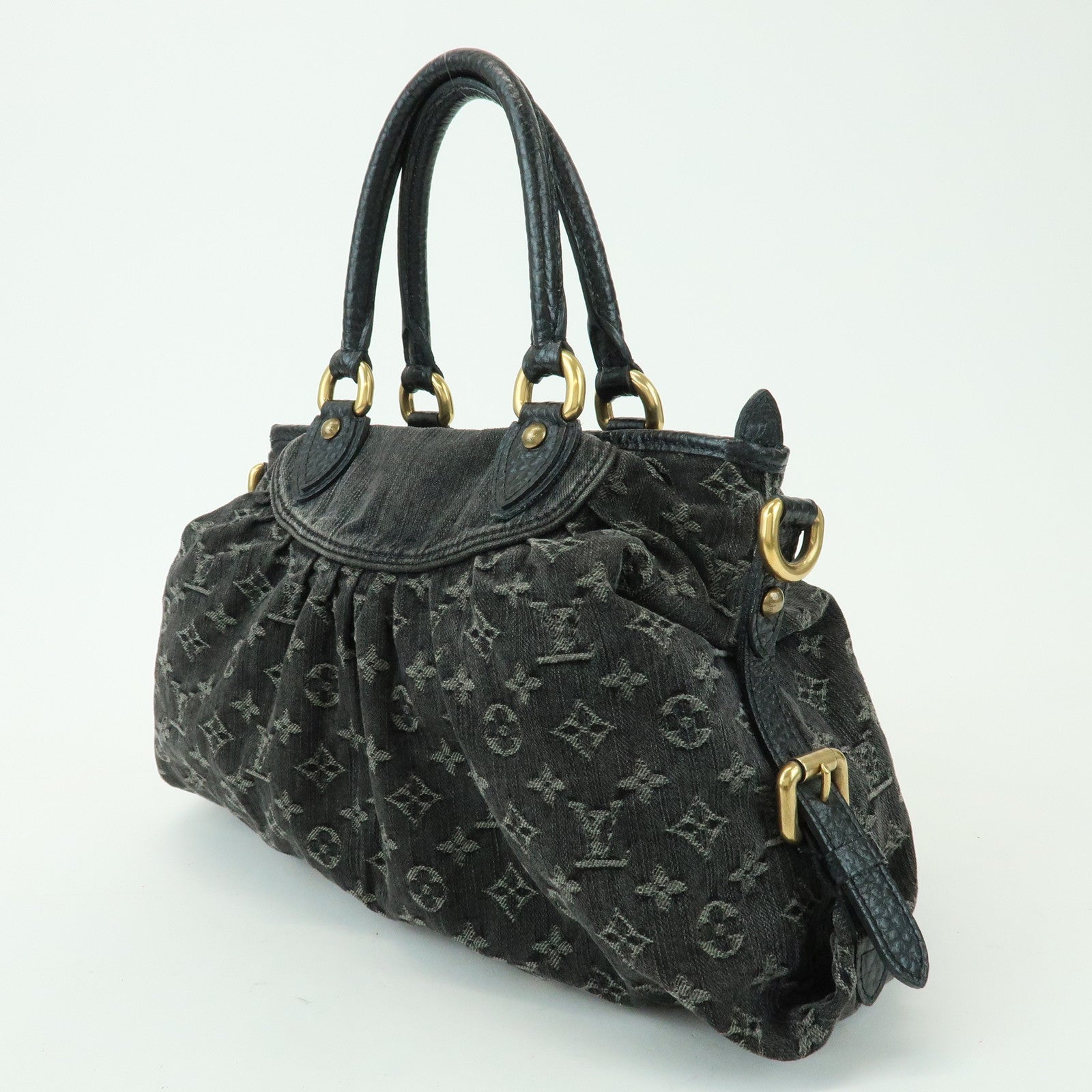 Louis Vuitton Monogram Denim Neo Cabby MM 2Way Bag Noir M95351
