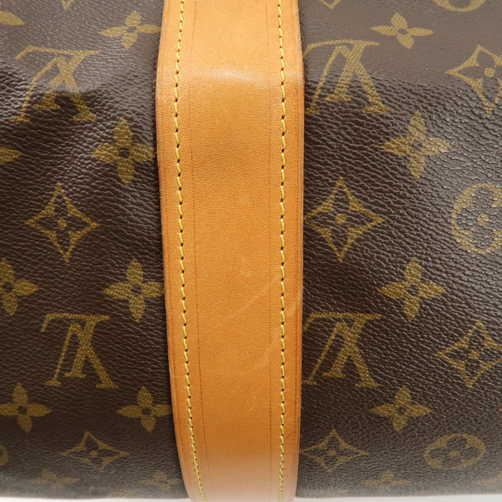 Louis Vuitton Monogram Sac Polochon Boston Bag Brown M41222 Used